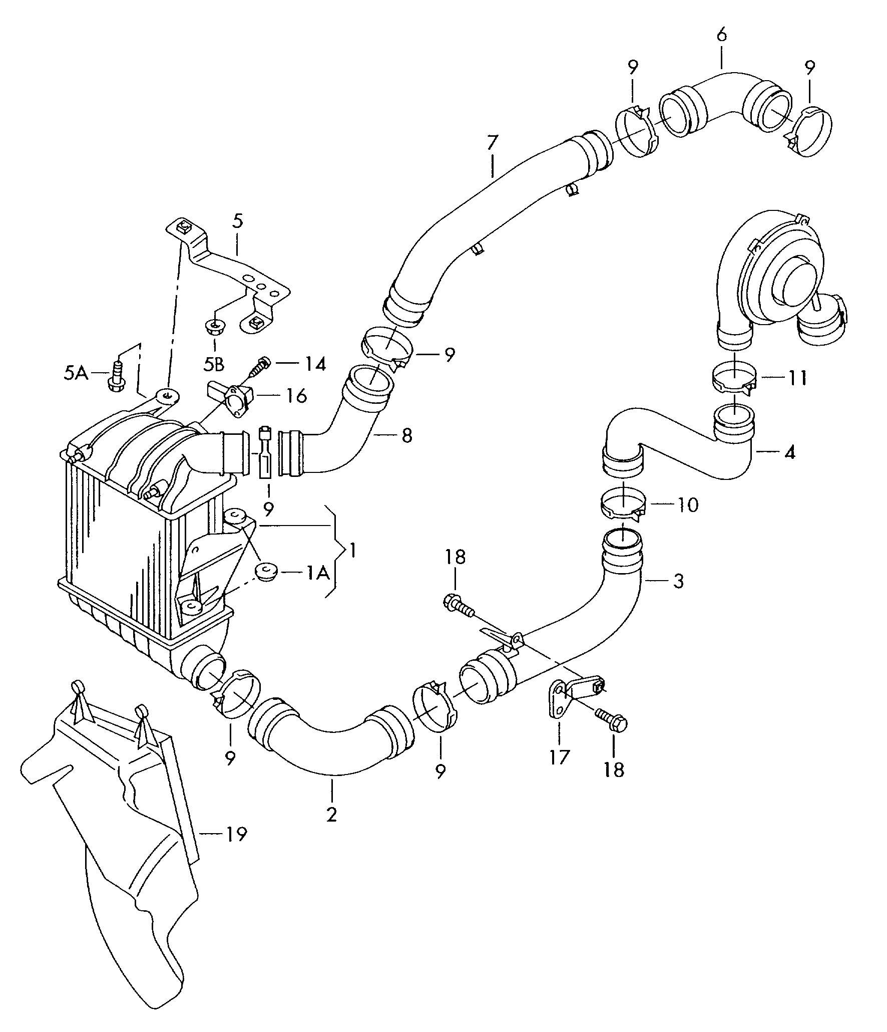 Seat 3C0 145 117F - Уплотнительное кольцо, трубка нагнетаемого воздуха parts5.com