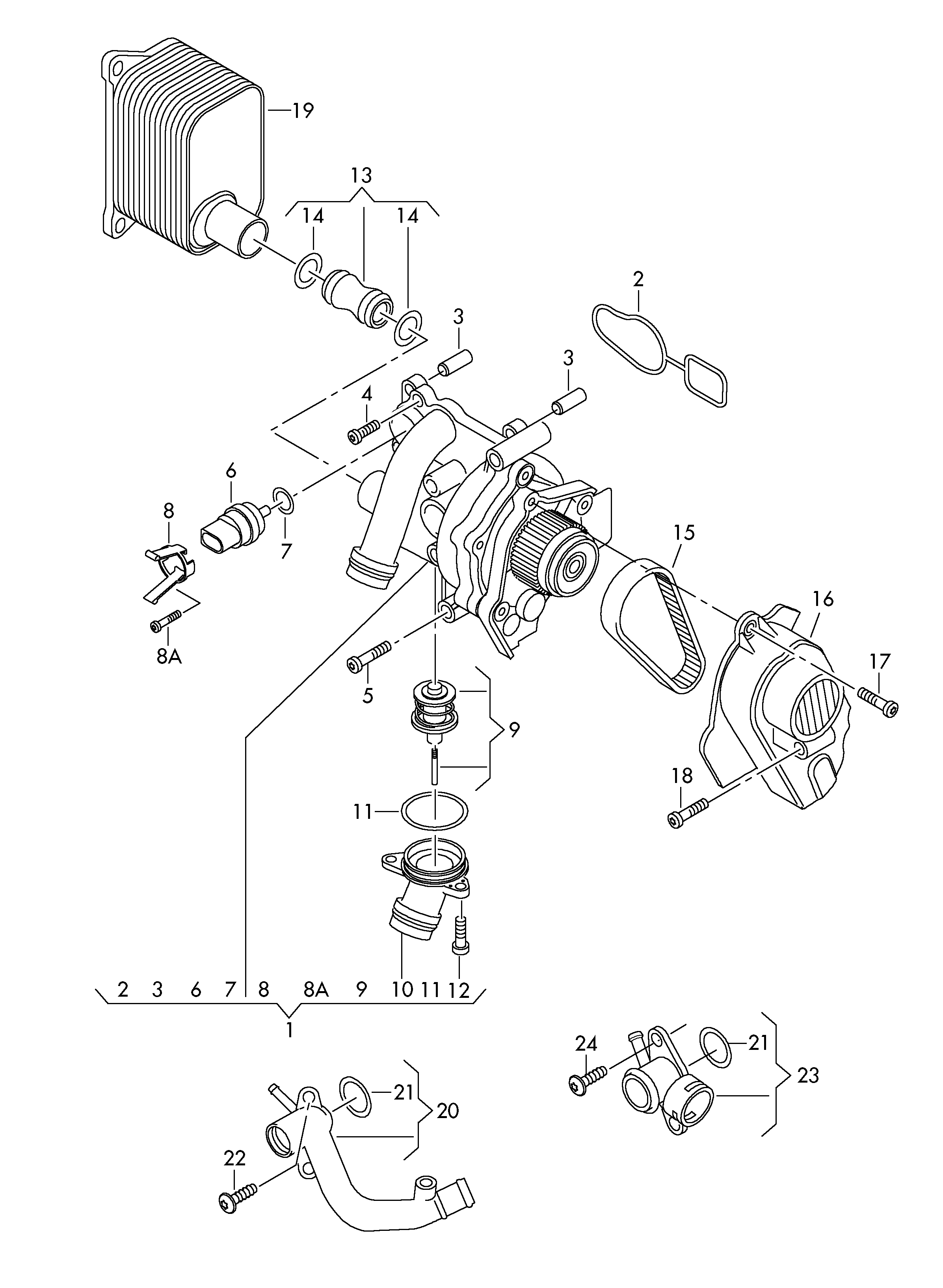 Seat 06H 121 026 BF - Водяной насос parts5.com