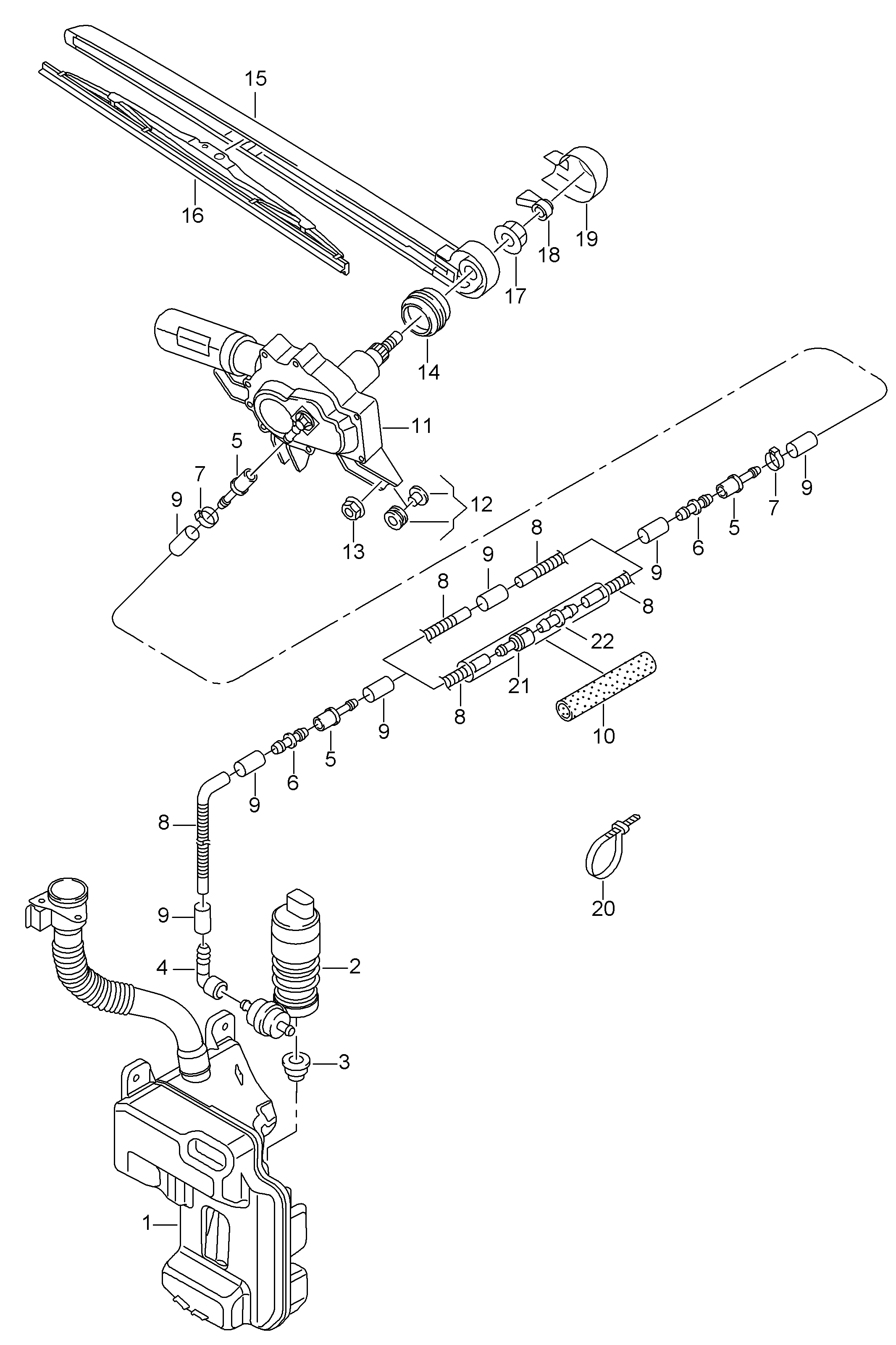 VAG 5E9955425 - Щетка стеклоочистителя parts5.com