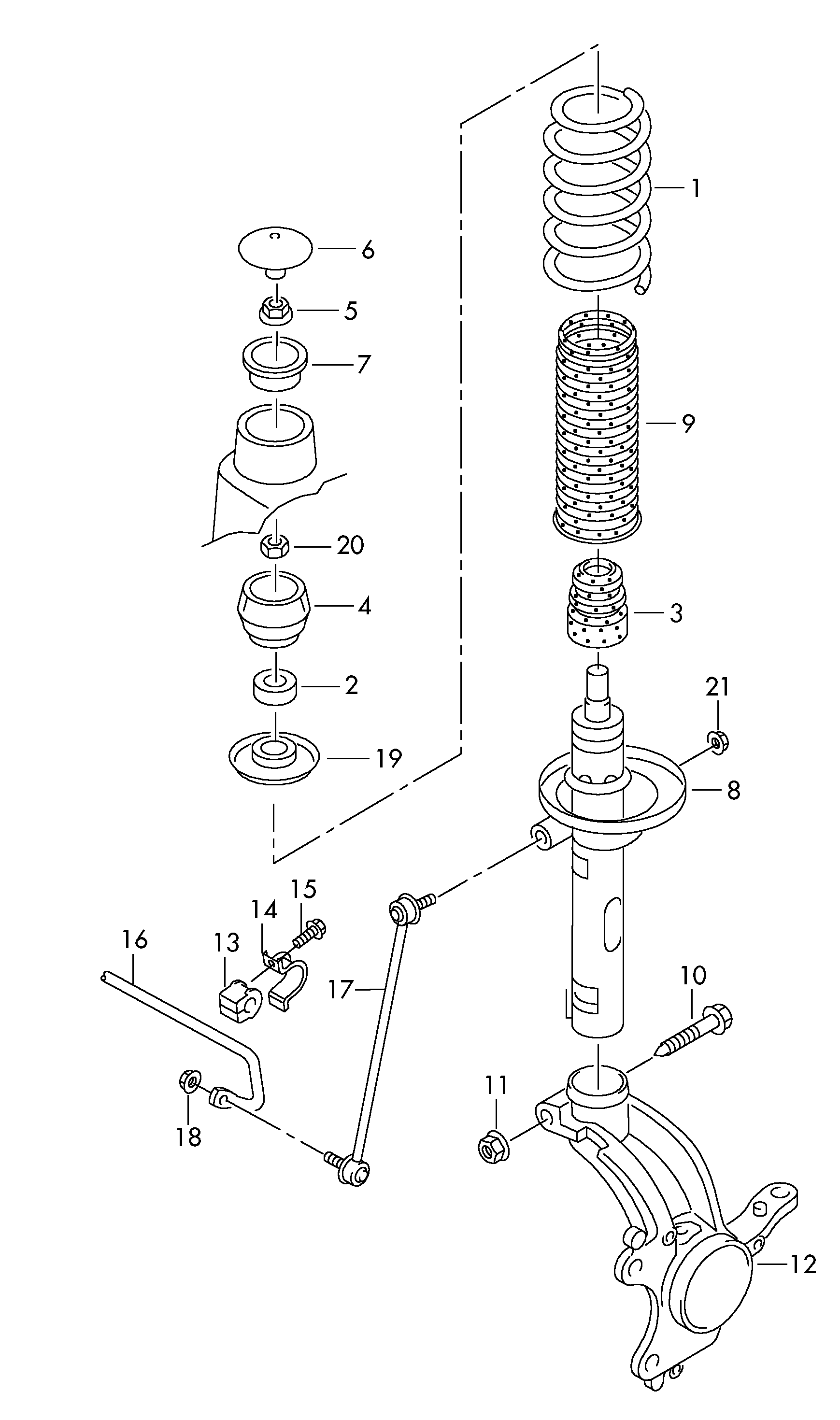 VAG 6C0411315 - Тяга / стойка, стабилизатор parts5.com