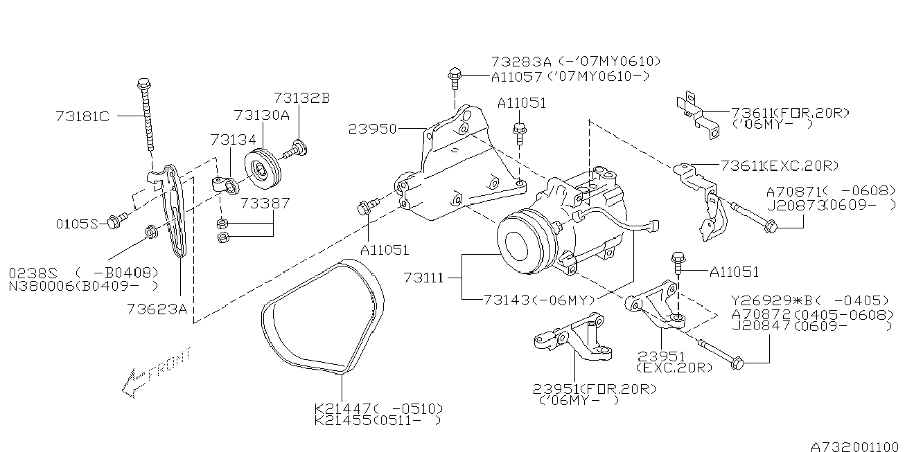 Subaru 809214550 - V-Ribbed Belt parts5.com