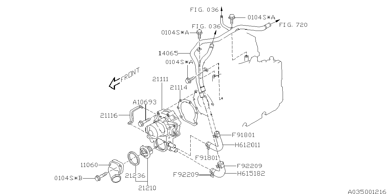 Subaru 21111-AA270 - Водяной насос parts5.com