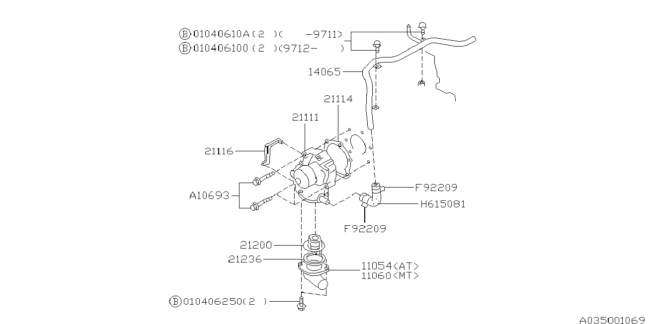 Subaru 21111-AA006 - Водяной насос parts5.com