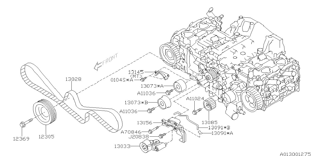 Subaru 13028-AA231 - Timing Belt parts5.com