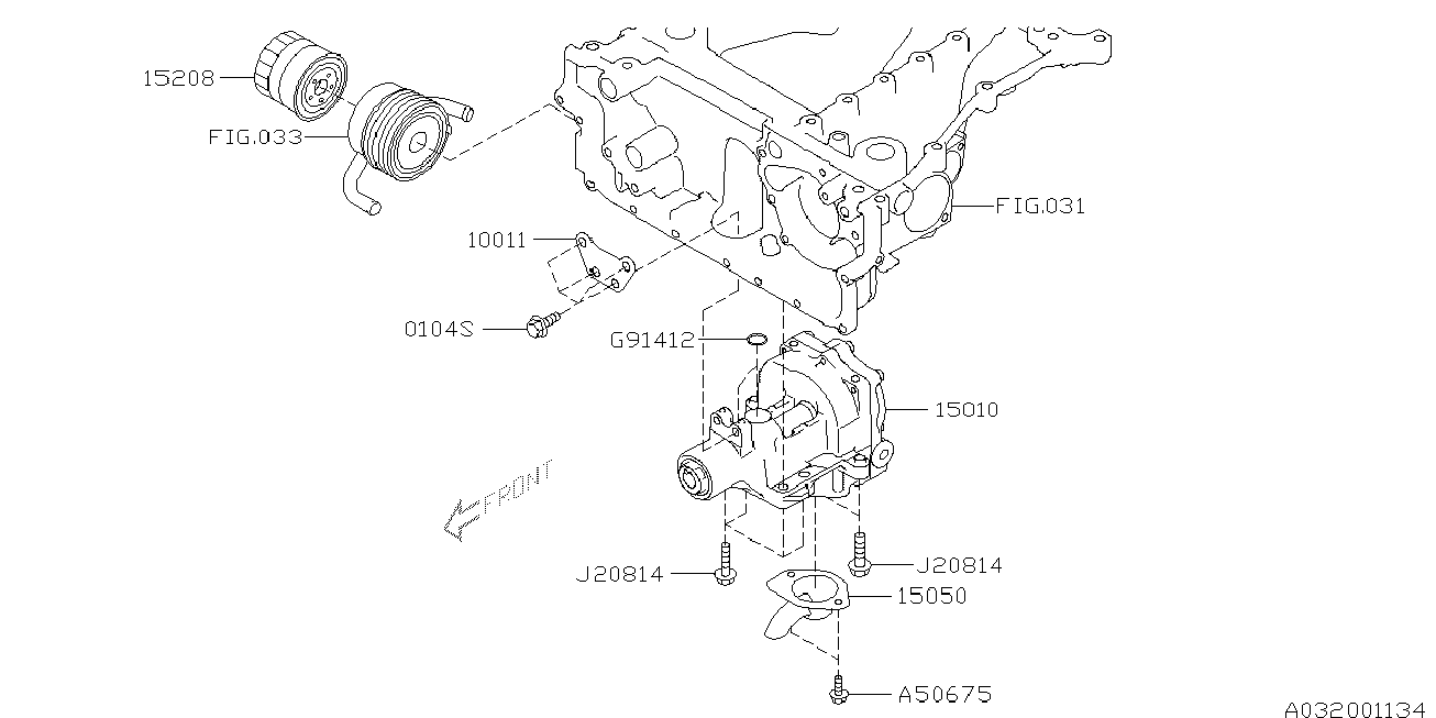 Subaru 15208AA031 - Масляный фильтр parts5.com