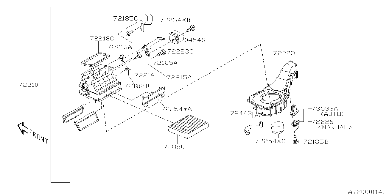 Subaru 72880-FE000 - Фильтр воздуха в салоне parts5.com