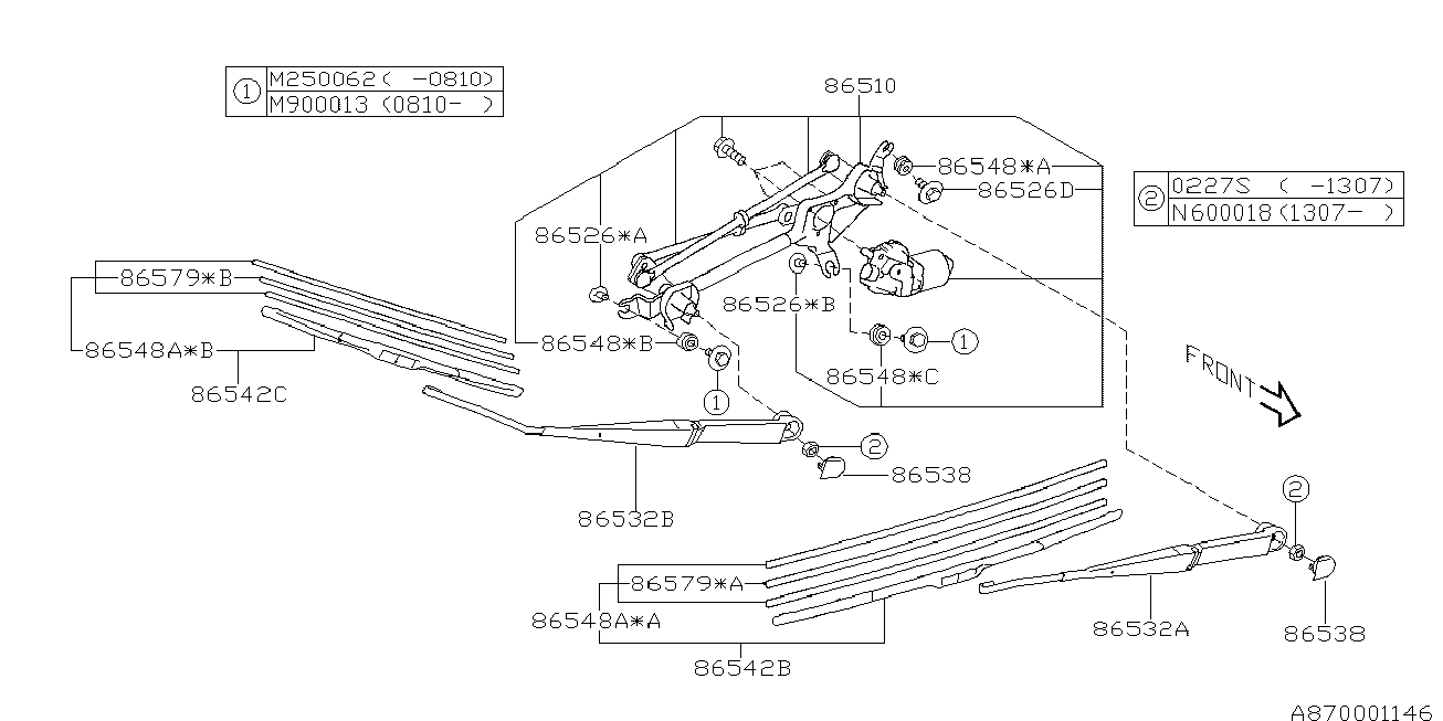 Subaru 86542-FG110 - Щетка стеклоочистителя parts5.com