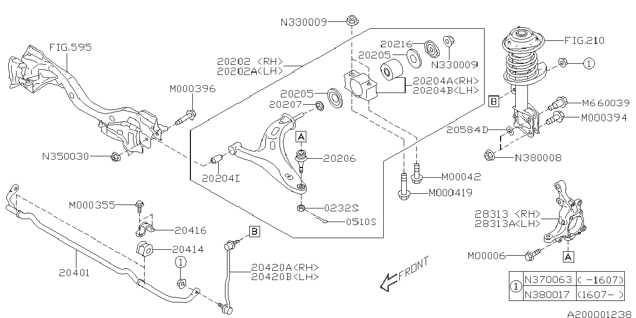 Subaru 20206-AJ000 - Шаровая опора, несущий / направляющий шарнир parts5.com