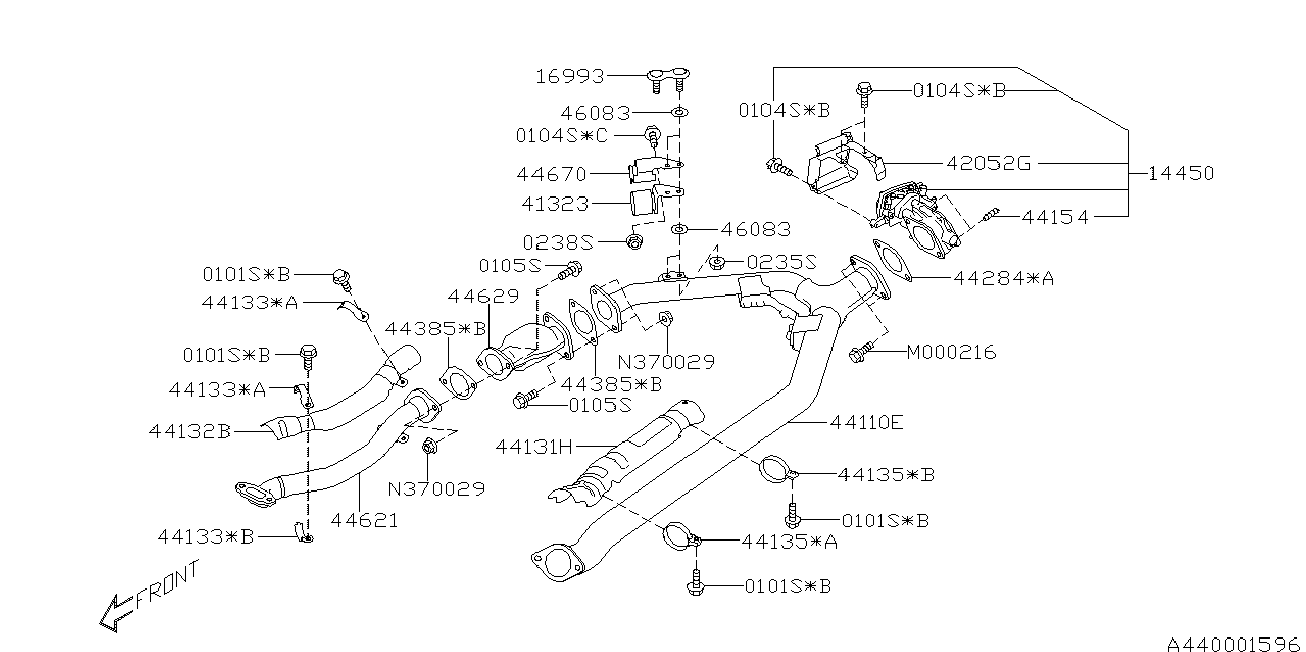 Subaru 44022-AA211 - Прокладка, труба выхлопного газа parts5.com