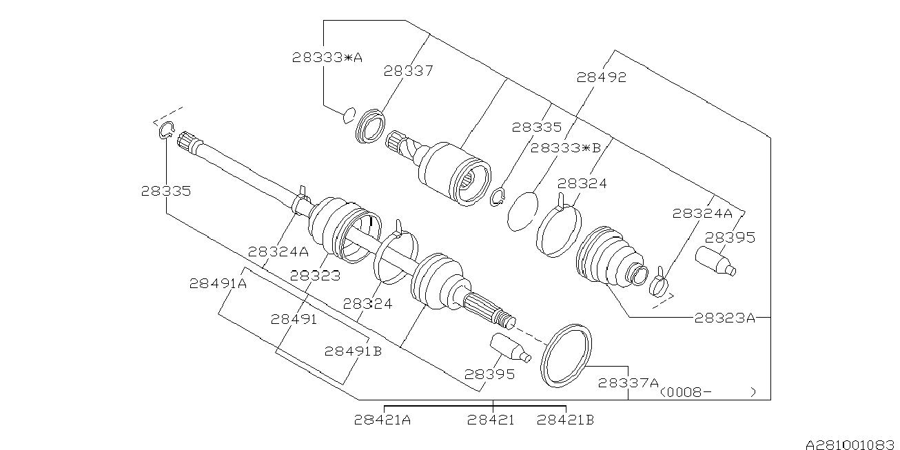 Bedford 28023-AA081 - Пыльник, приводной вал parts5.com