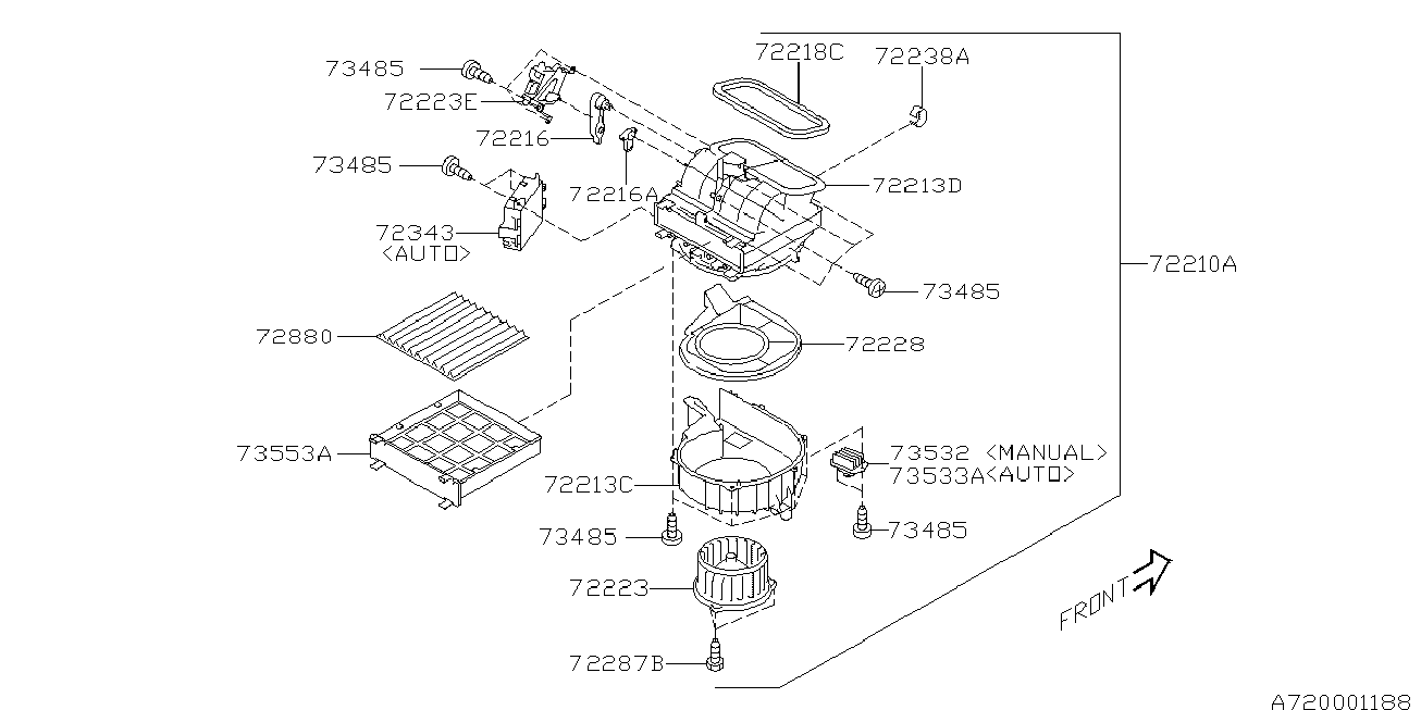 Subaru 72880-AG000 - Фильтр воздуха в салоне parts5.com