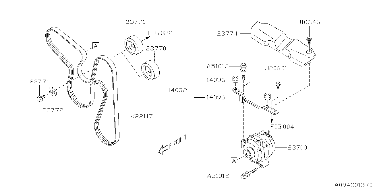 Subaru 809221170 - Поликлиновой ремень parts5.com