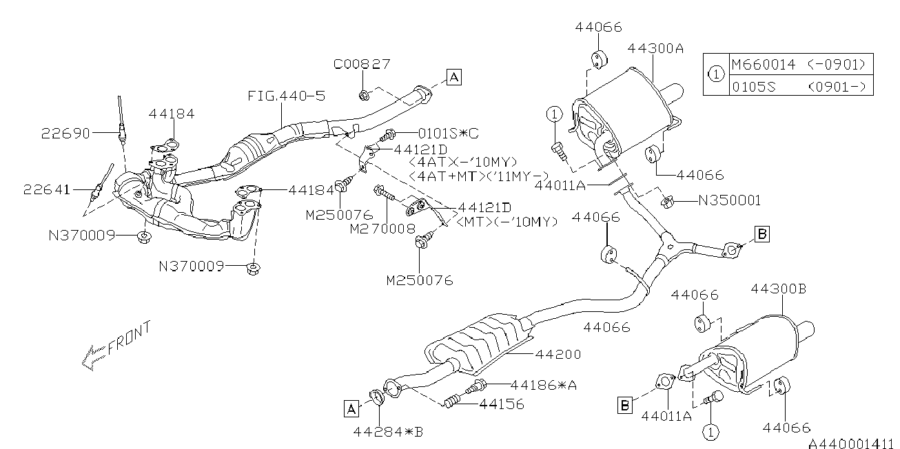 Subaru 22690AA810 - Lambda Sensor parts5.com