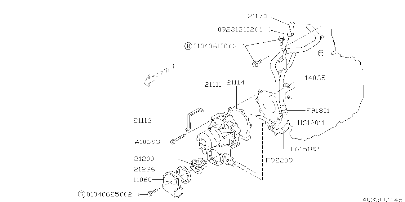 Bedford 21200AA072 - Термостат, охлаждающая жидкость parts5.com