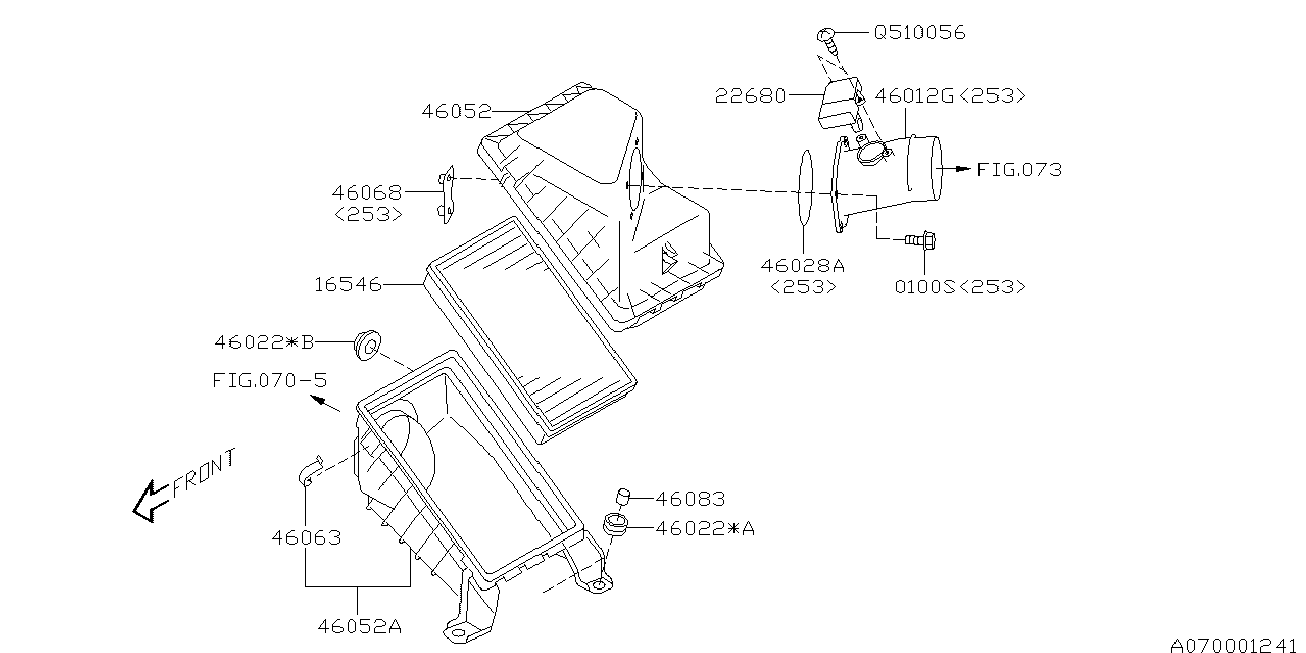 ISUZU 16546AA020 - Воздушный фильтр parts5.com