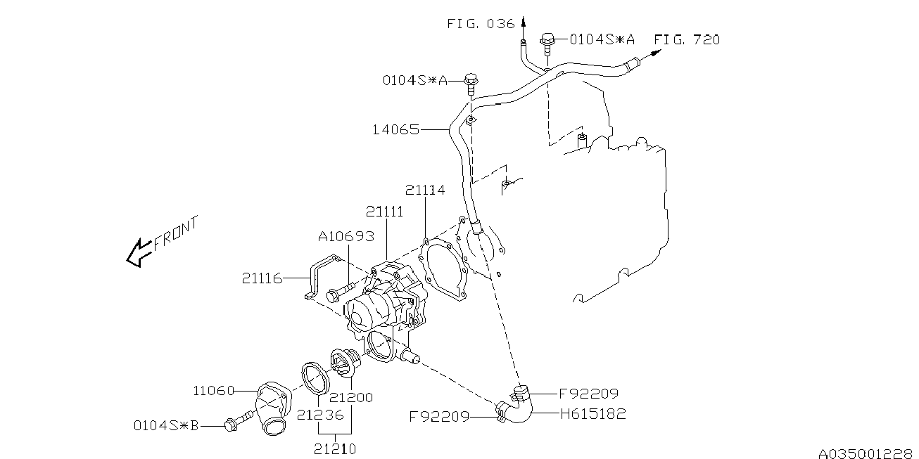 Subaru 21111-AA330 - Водяной насос parts5.com