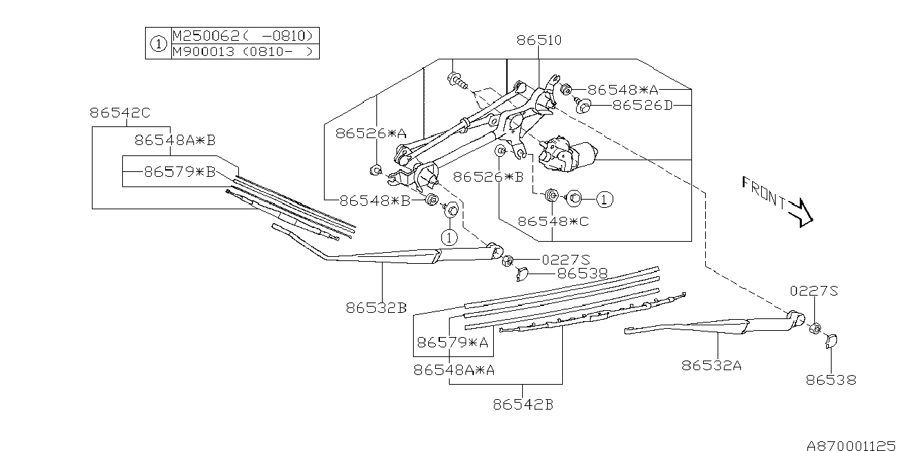 Subaru 86548FG050 - Щетка стеклоочистителя parts5.com