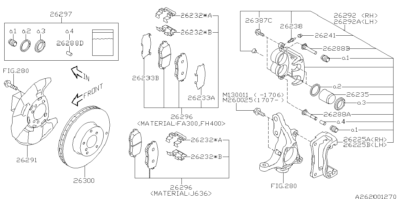 Subaru 26231-FE002 - Направляющий болт, корпус скобы тормоза parts5.com