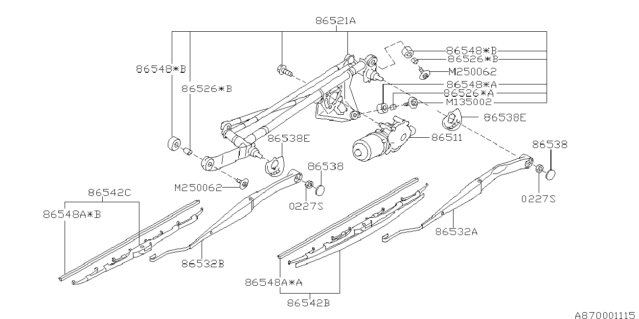 Subaru 86542FE010 - Щетка стеклоочистителя parts5.com