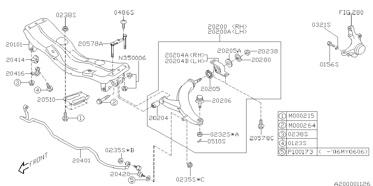 Subaru 20470-SA000 - Тяга / стойка, стабилизатор parts5.com