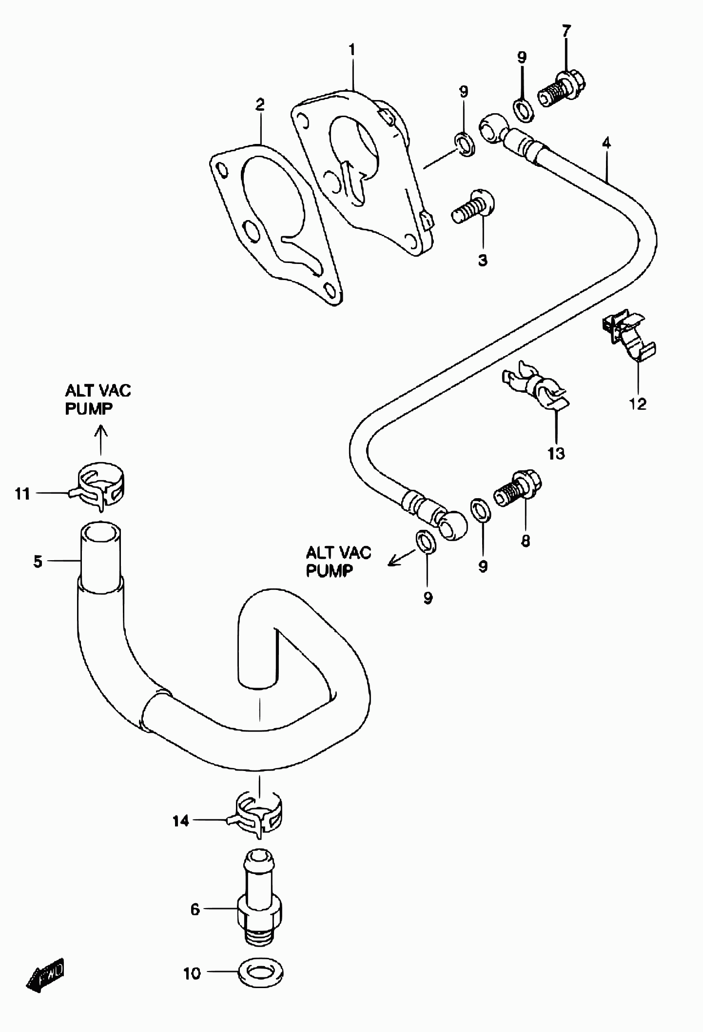 Suzuki 13531-84A00 - Прокладка, вакуумный насос parts5.com