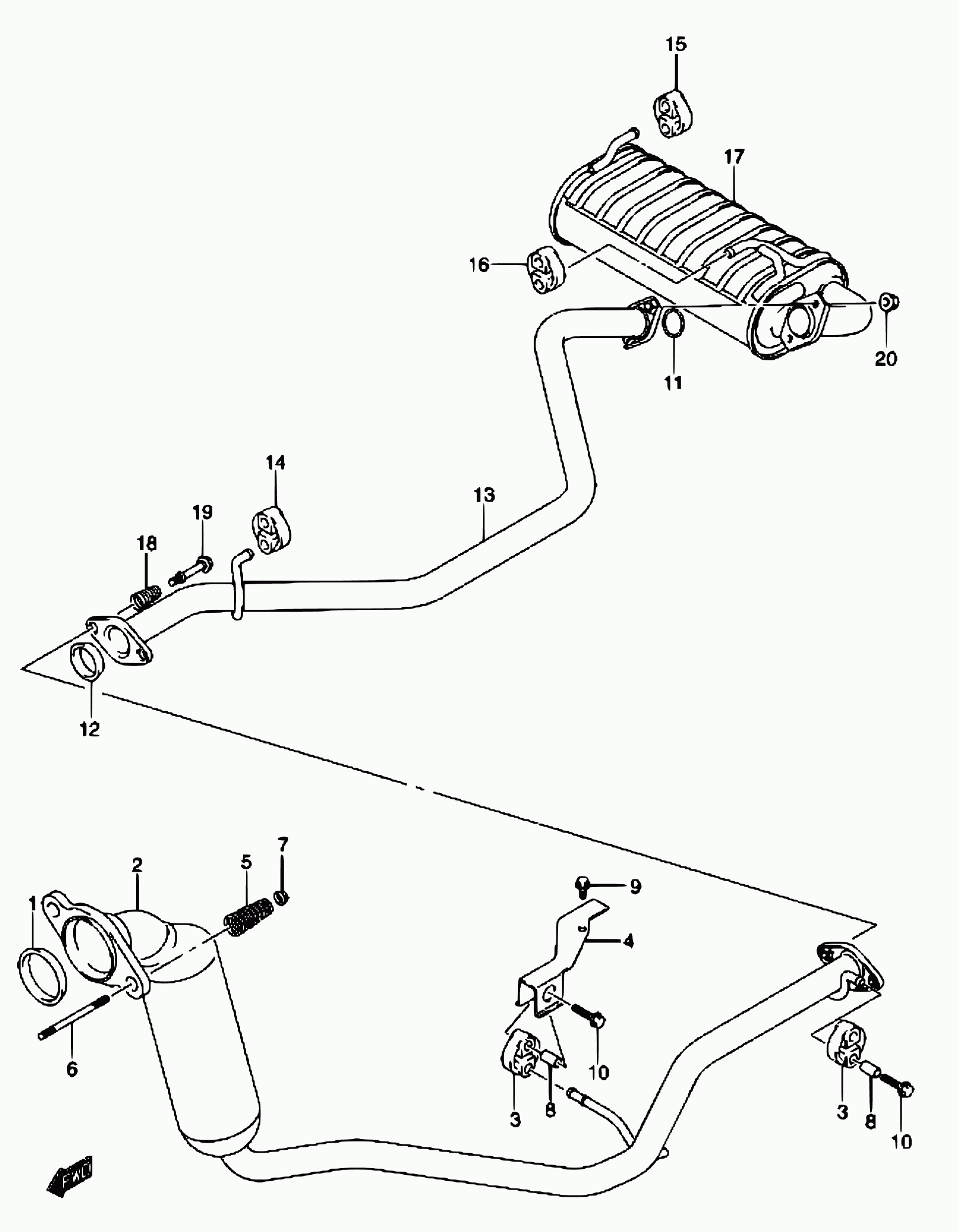 Suzuki 14493-85C00 - Болт, система выпуска parts5.com