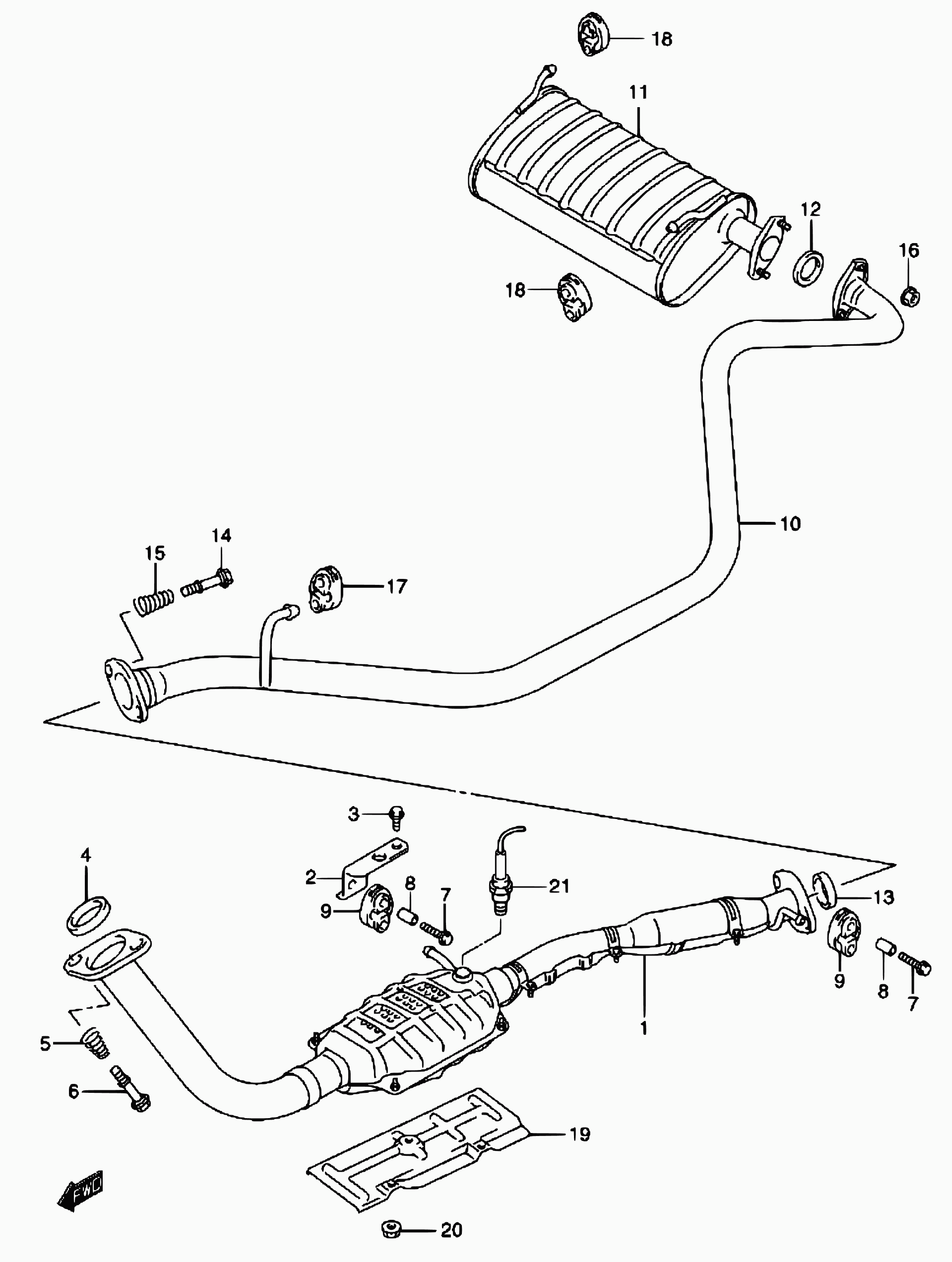 Suzuki 09119-10041 - Болт, система выпуска parts5.com