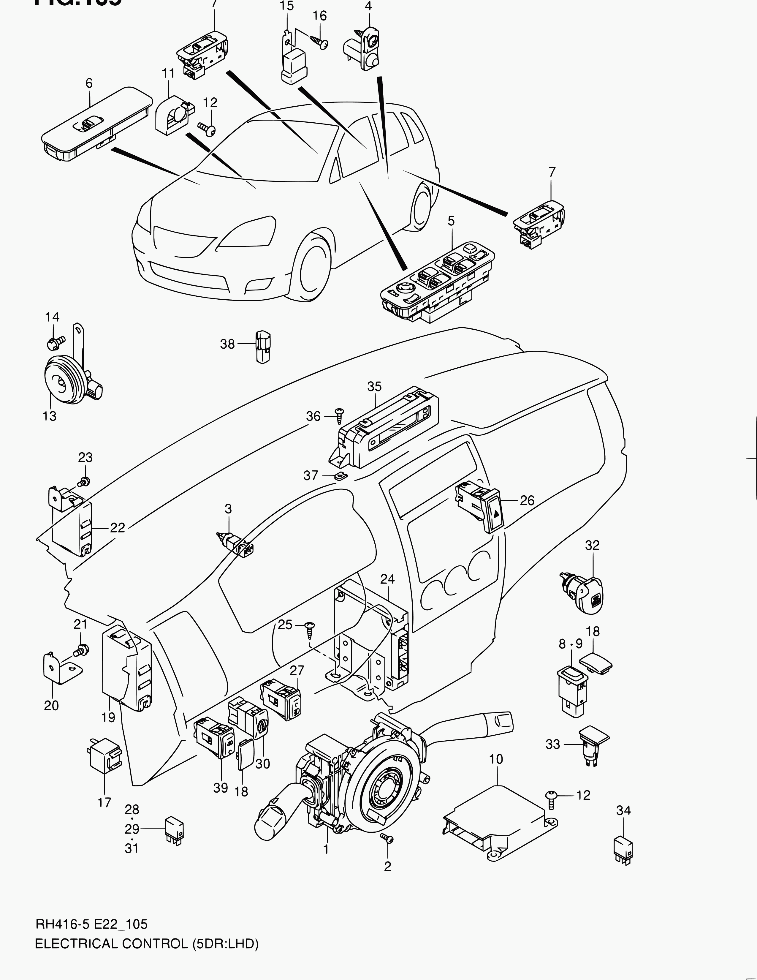 Suzuki 38860-76F01 - Реле, рабочий ток parts5.com