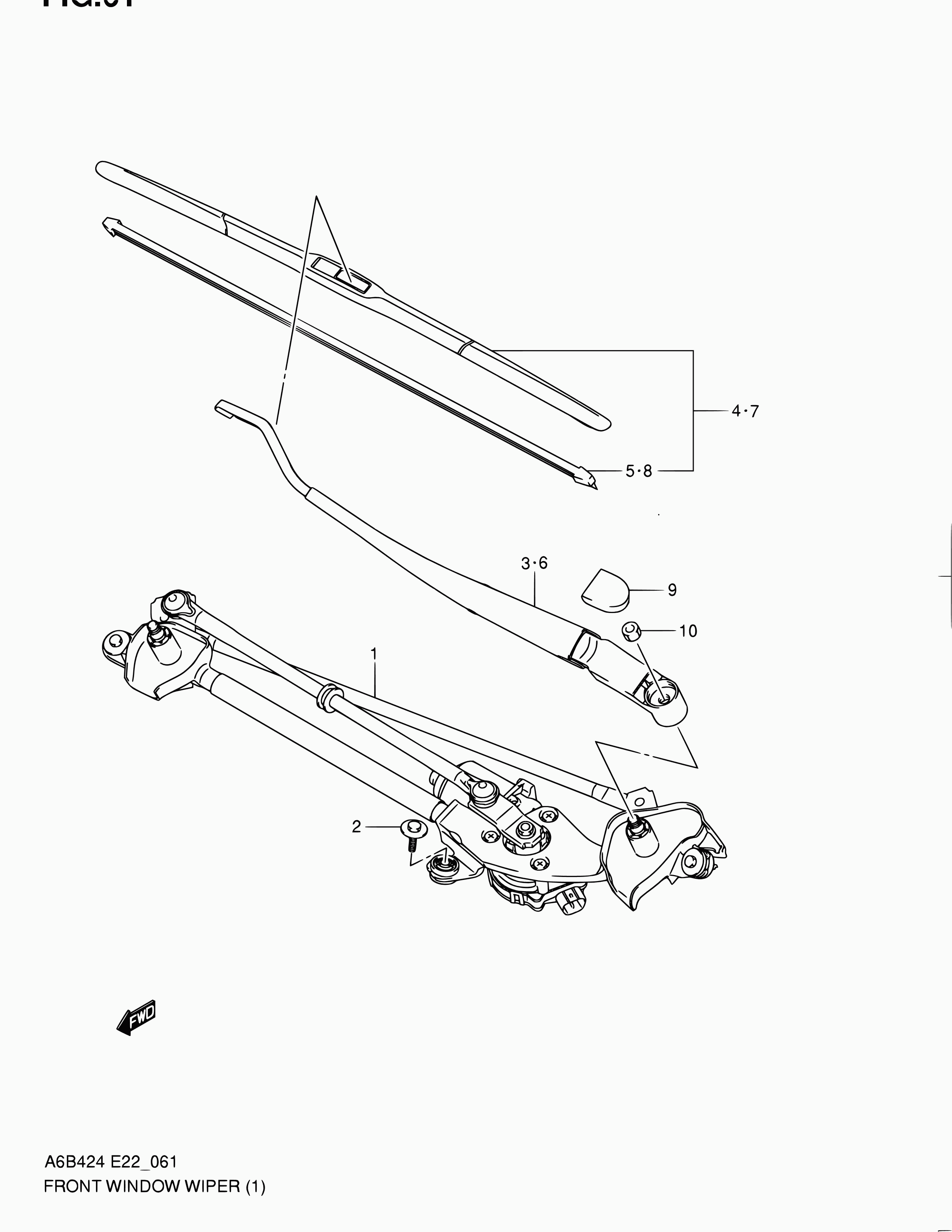 Suzuki 38340-57L00 - Щетка стеклоочистителя parts5.com