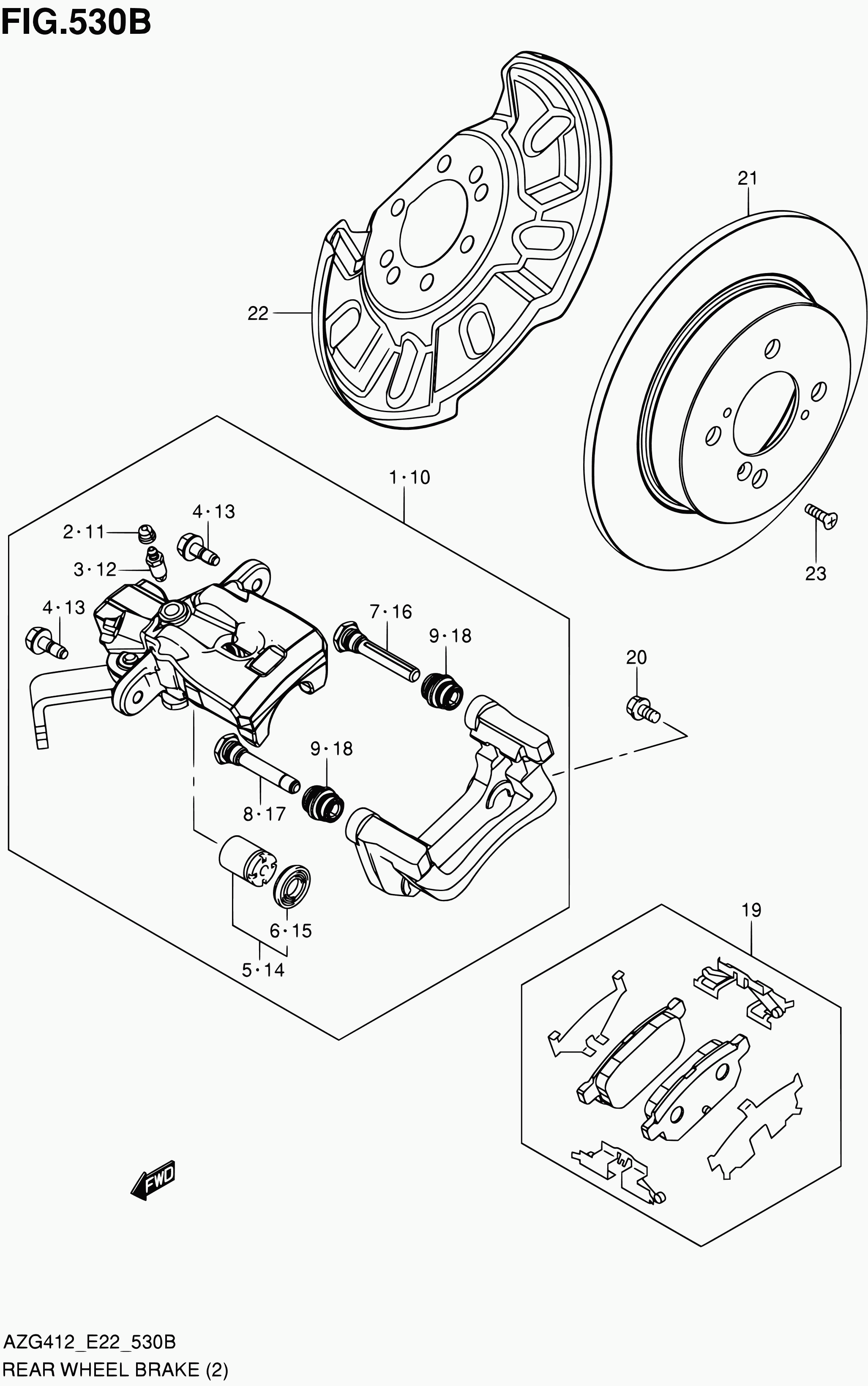 Suzuki 55611-61M10 - Тормозной диск parts5.com