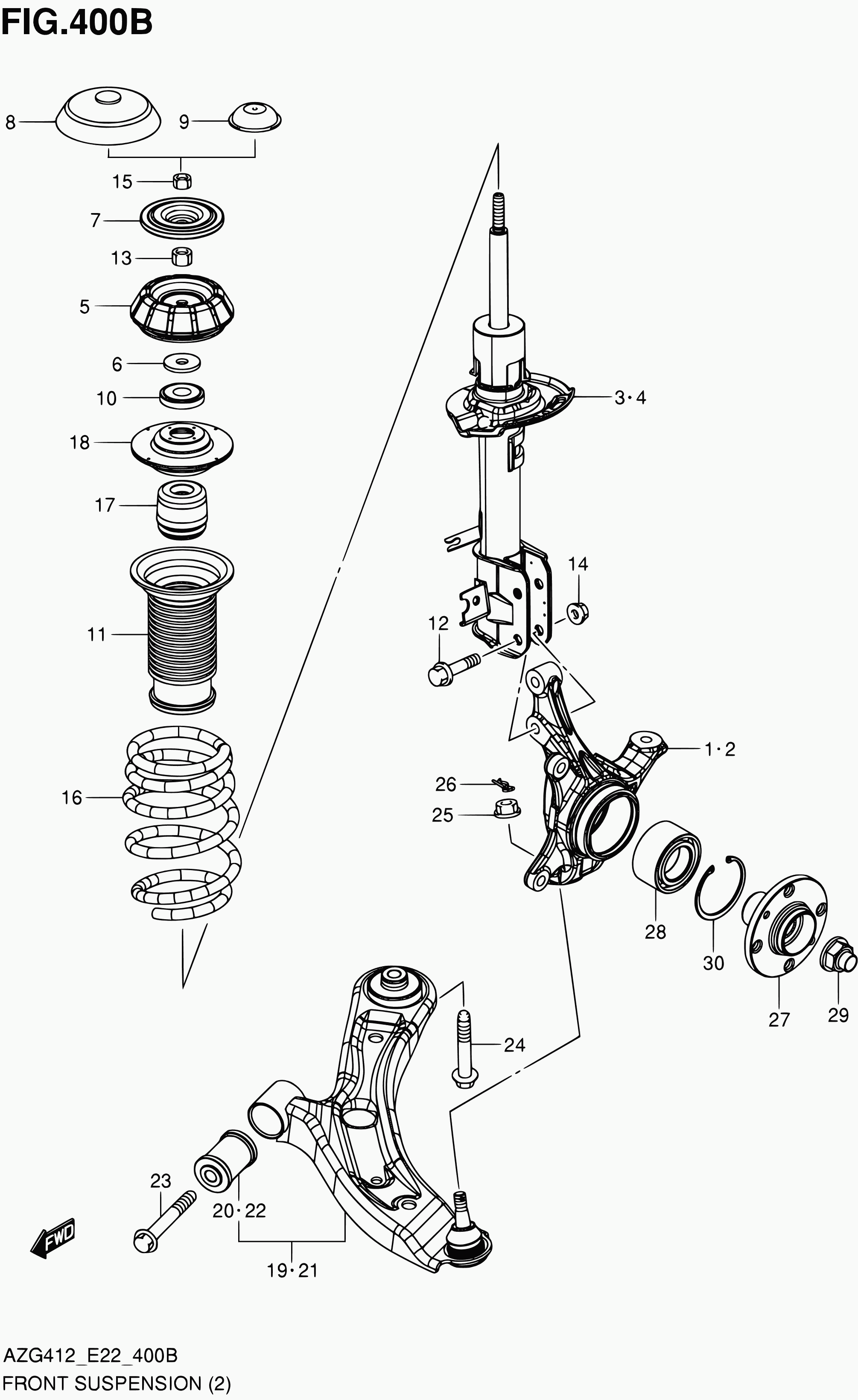 Suzuki 45202-68L00 - Рычаг подвески колеса parts5.com