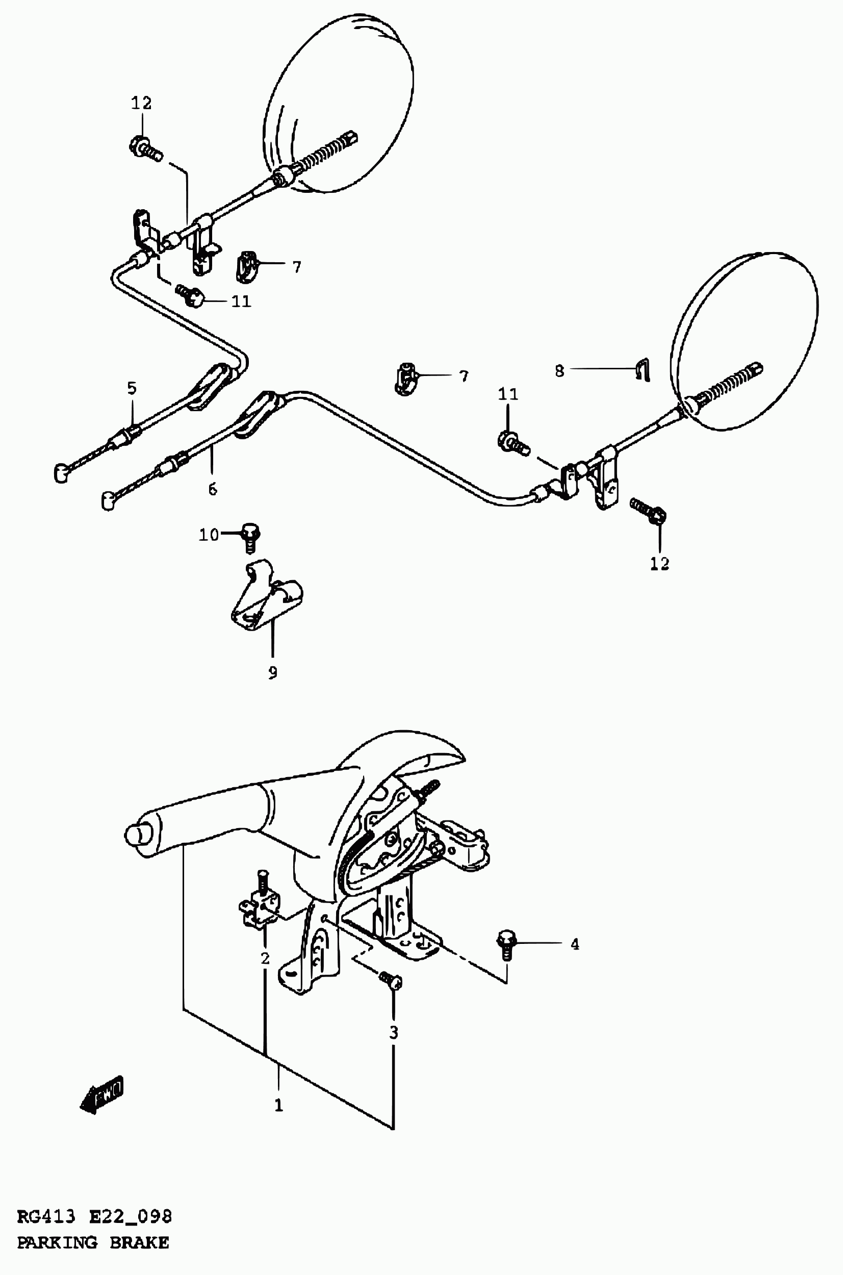 Suzuki 54401-78F01 - Тросик, cтояночный тормоз parts5.com