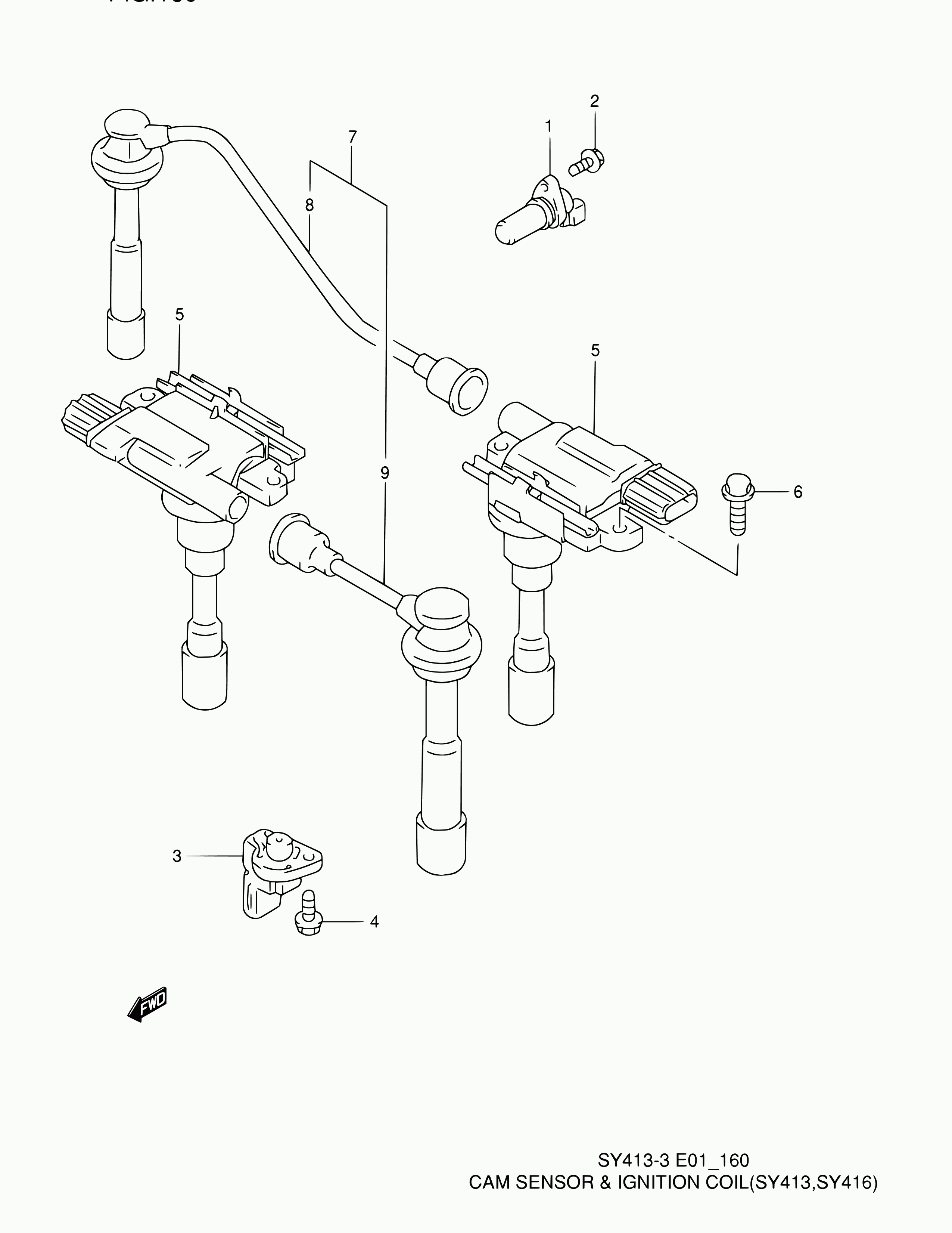 Suzuki 33220-50G02 - Датчик импульсов, коленвал parts5.com