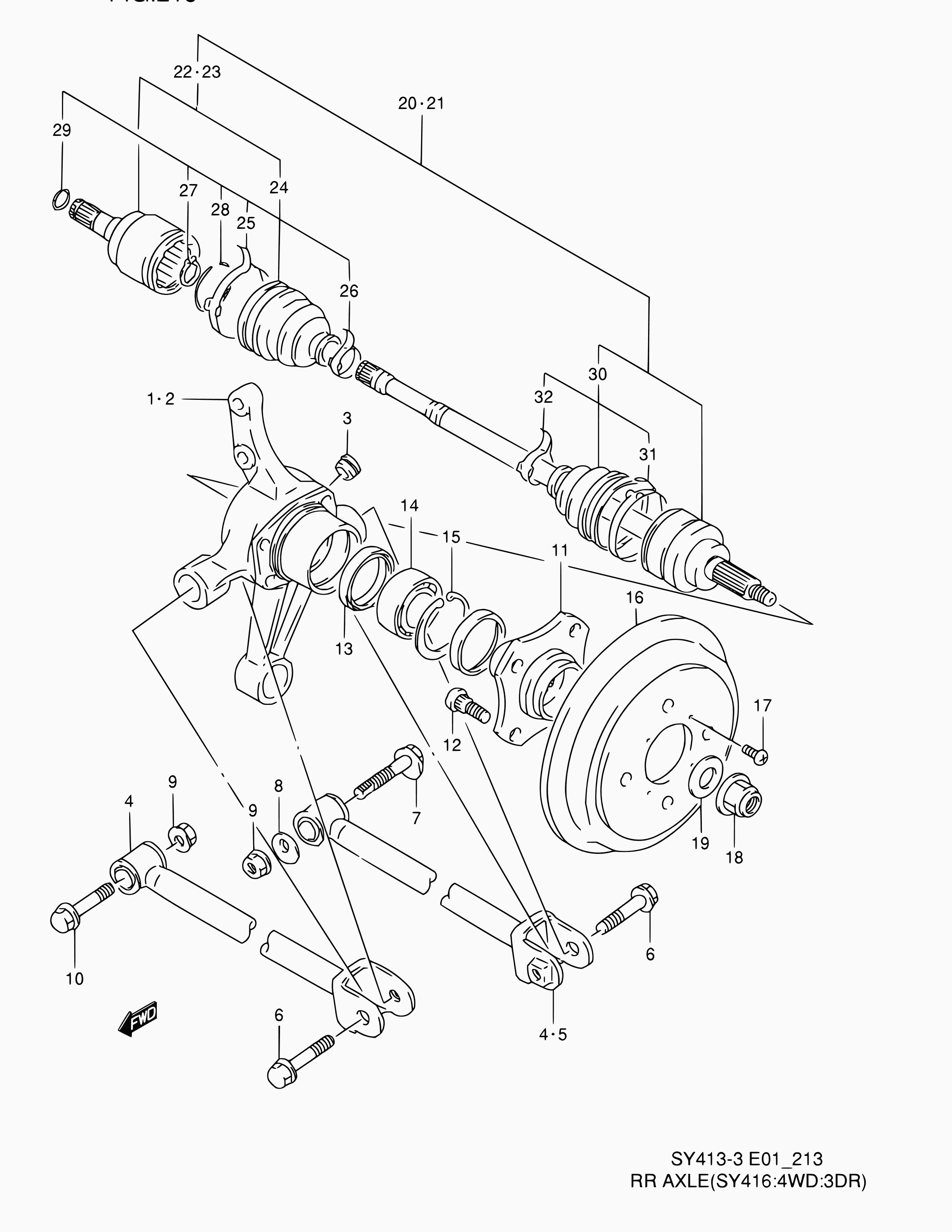 Suzuki 43431-60B20 - Wheel hub, bearing Kit parts5.com