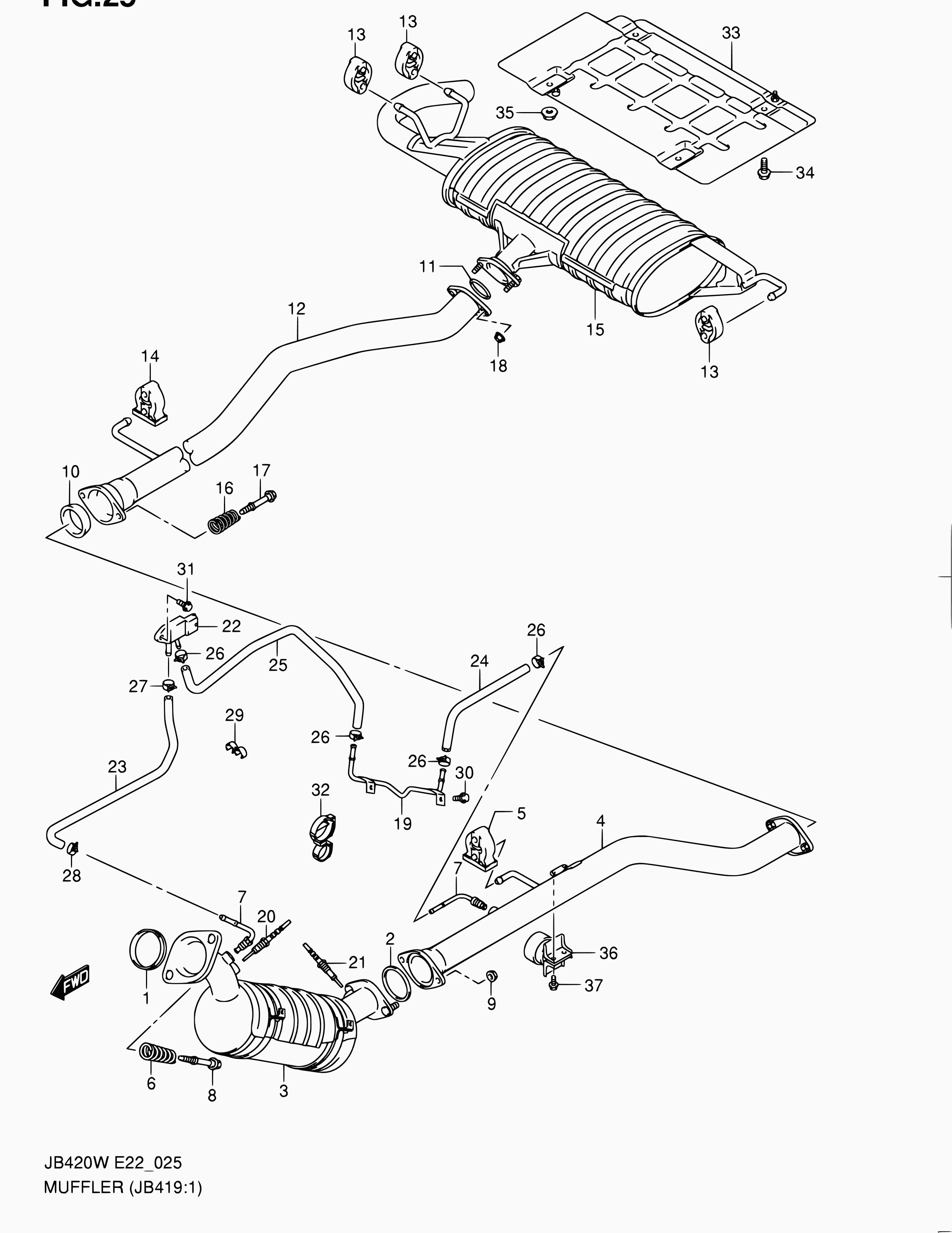 Suzuki 18590-67JB0 - Датчик, давление выхлопных газов parts5.com