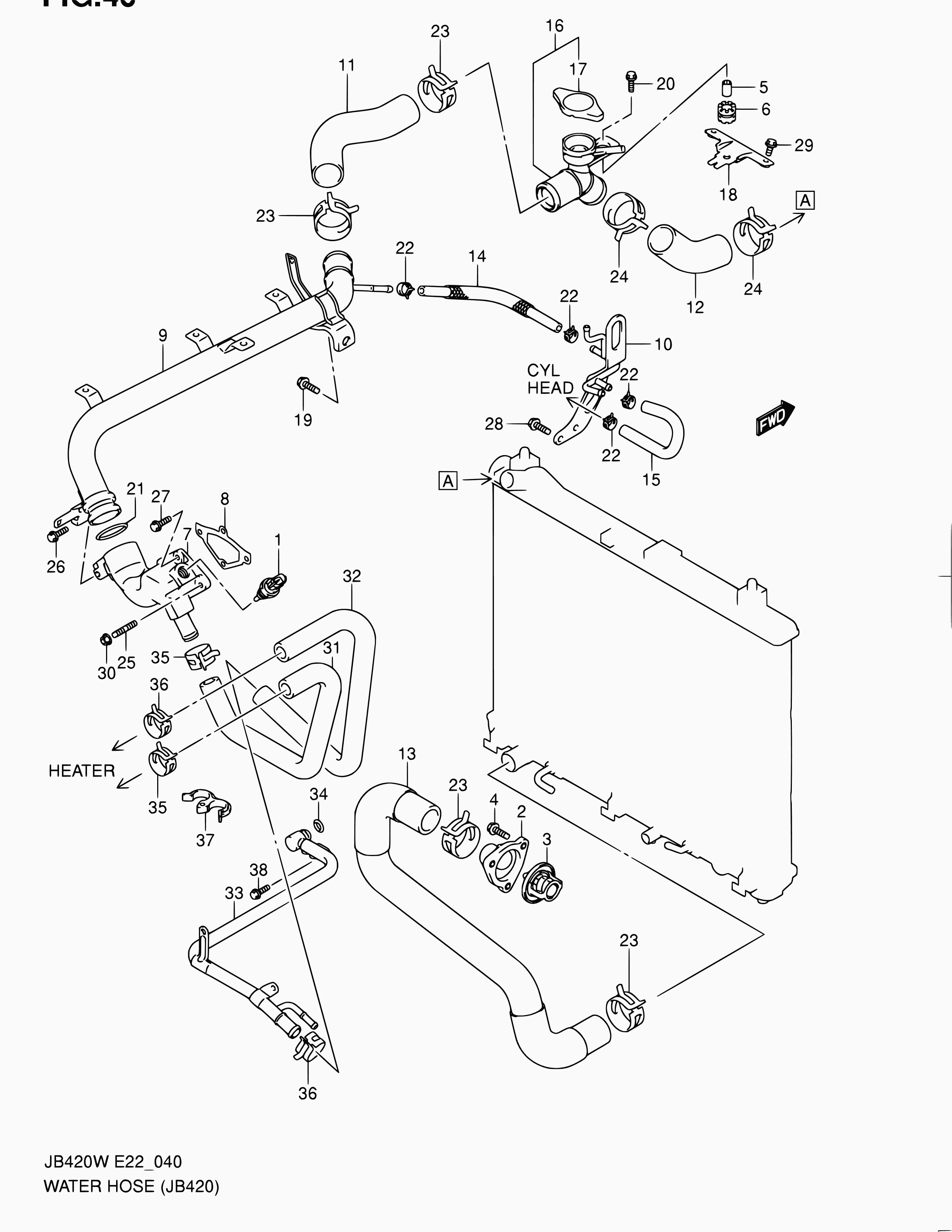 Suzuki 13650-73H00 - Датчик, температура охлаждающей жидкости parts5.com