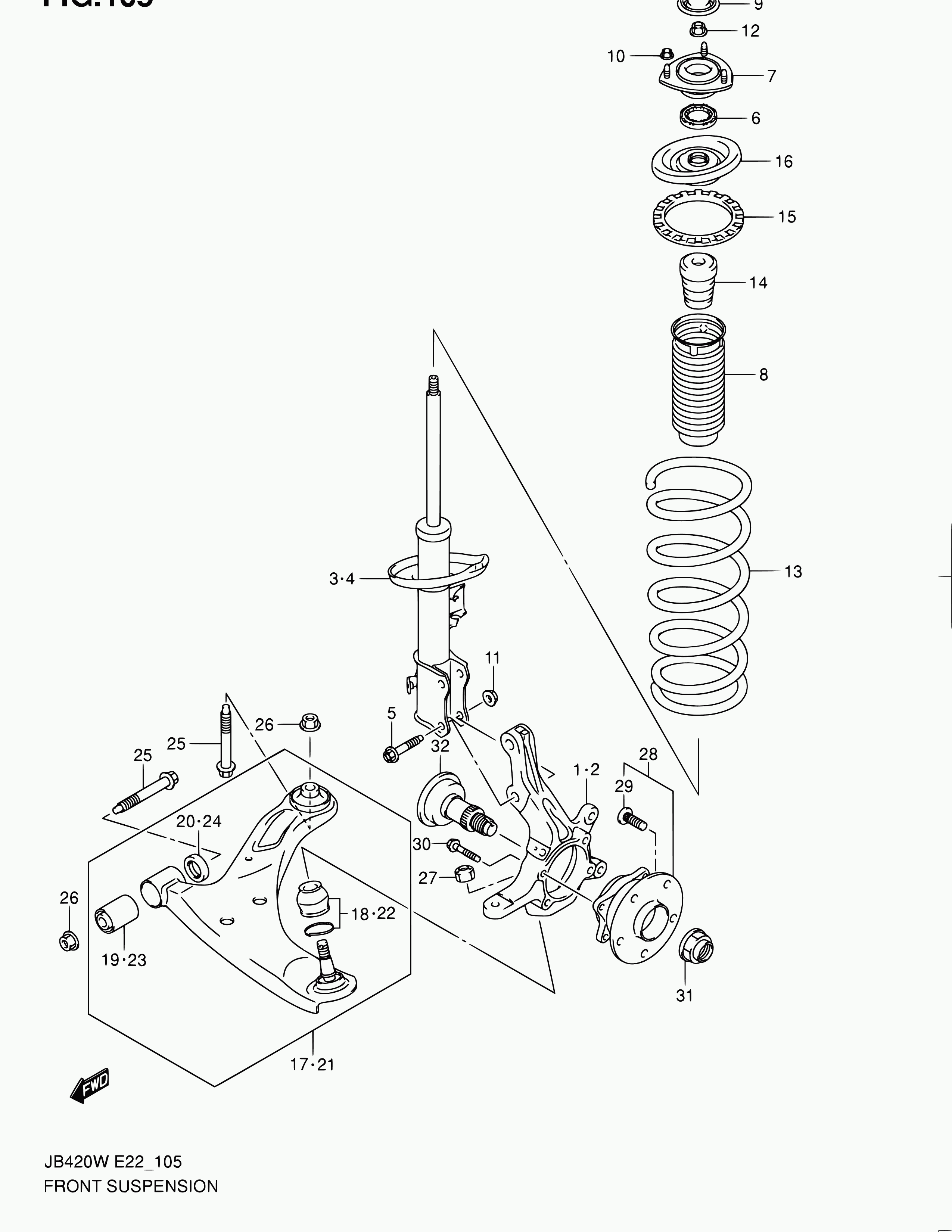 Bedford 45202-65J00 - Рычаг подвески колеса parts5.com