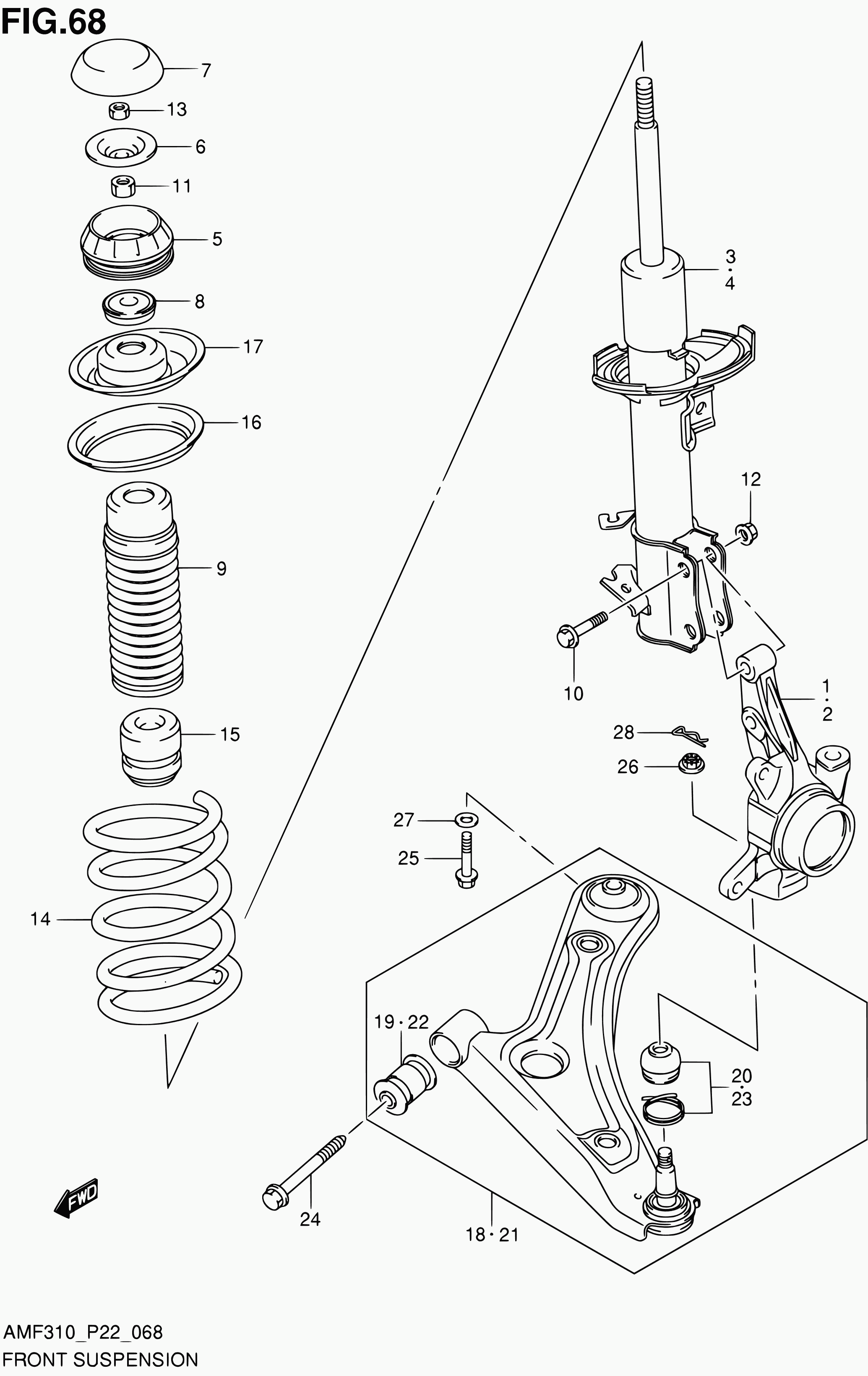 Bedford 45202-M68K00 - Рычаг подвески колеса parts5.com