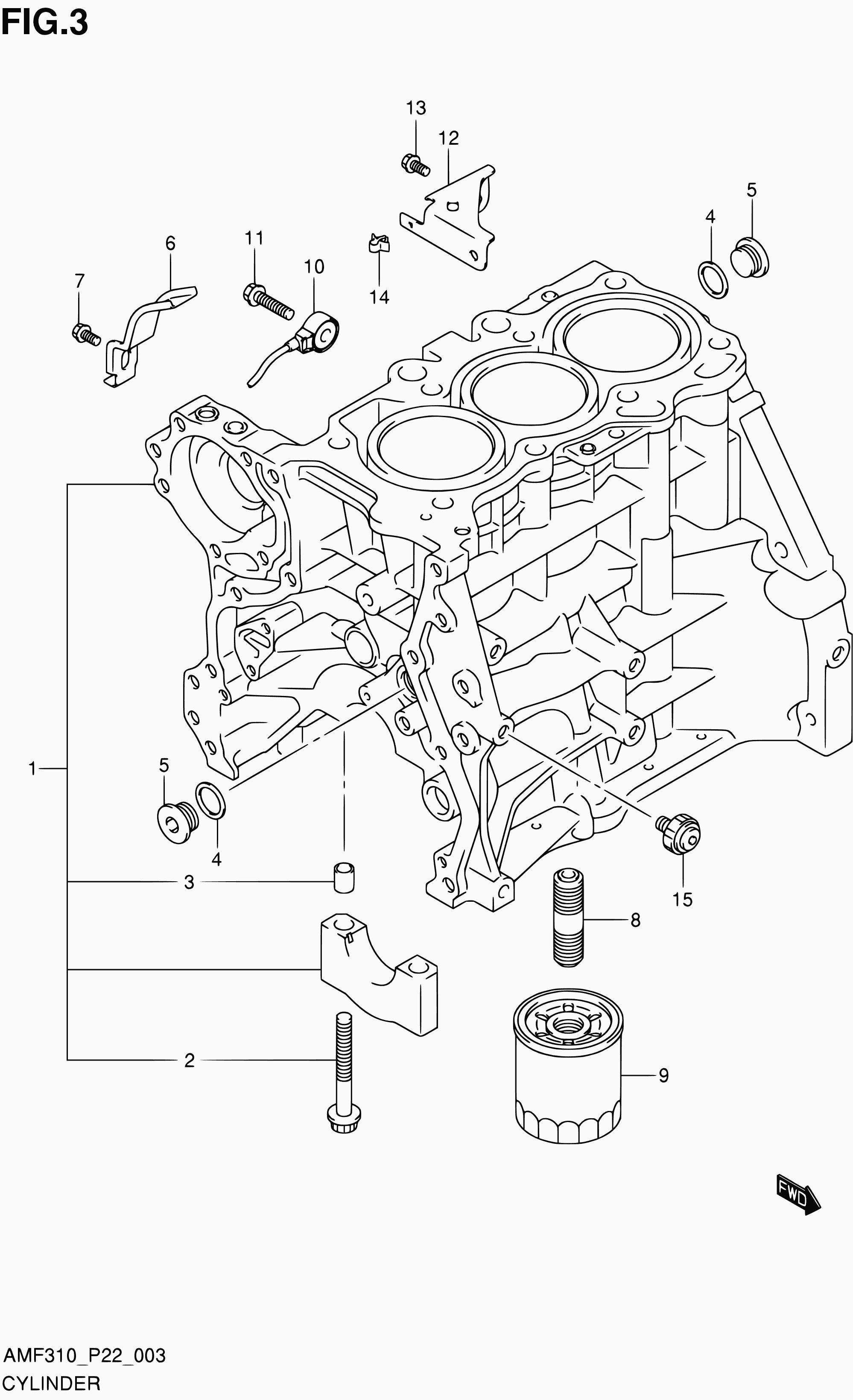 Suzuki 16510-M68K00 - Масляный фильтр parts5.com