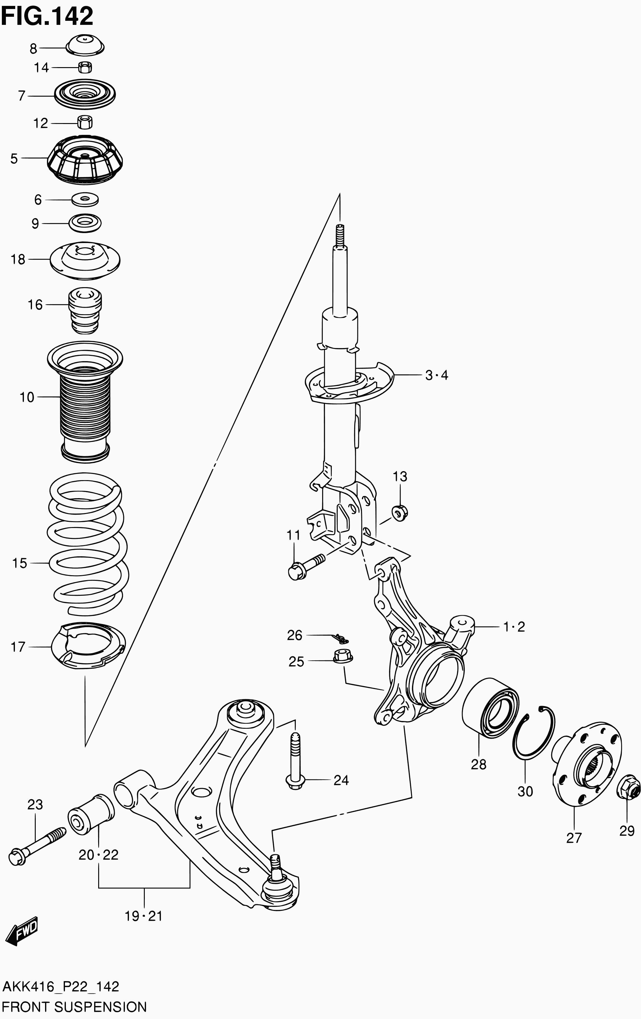 Maruti 45202-61M00 - Рычаг подвески колеса parts5.com