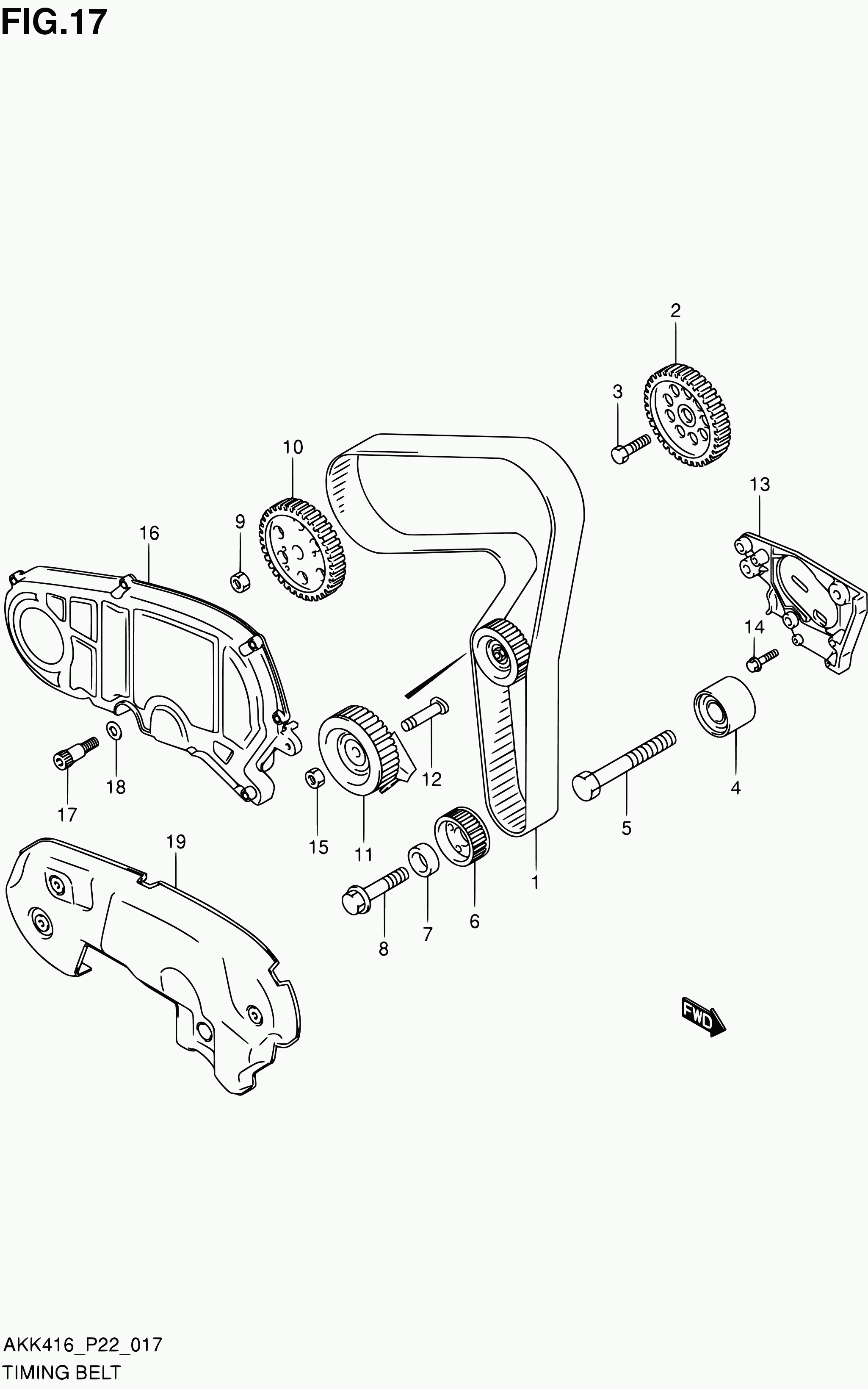 Suzuki 12781-79J51 - Deflection / Guide Pulley, timing belt parts5.com