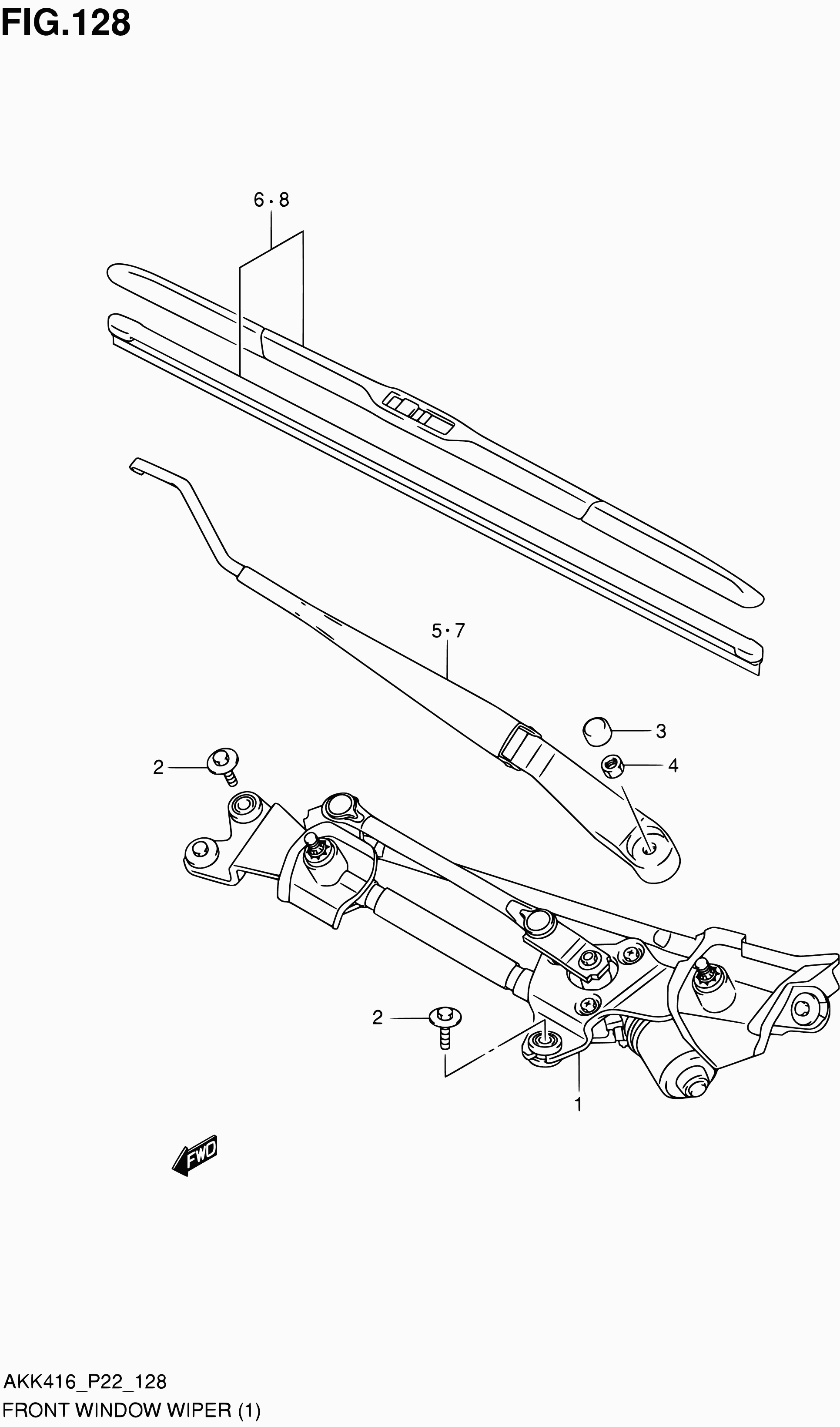 Suzuki 38340-61M00 - Wiper Blade parts5.com