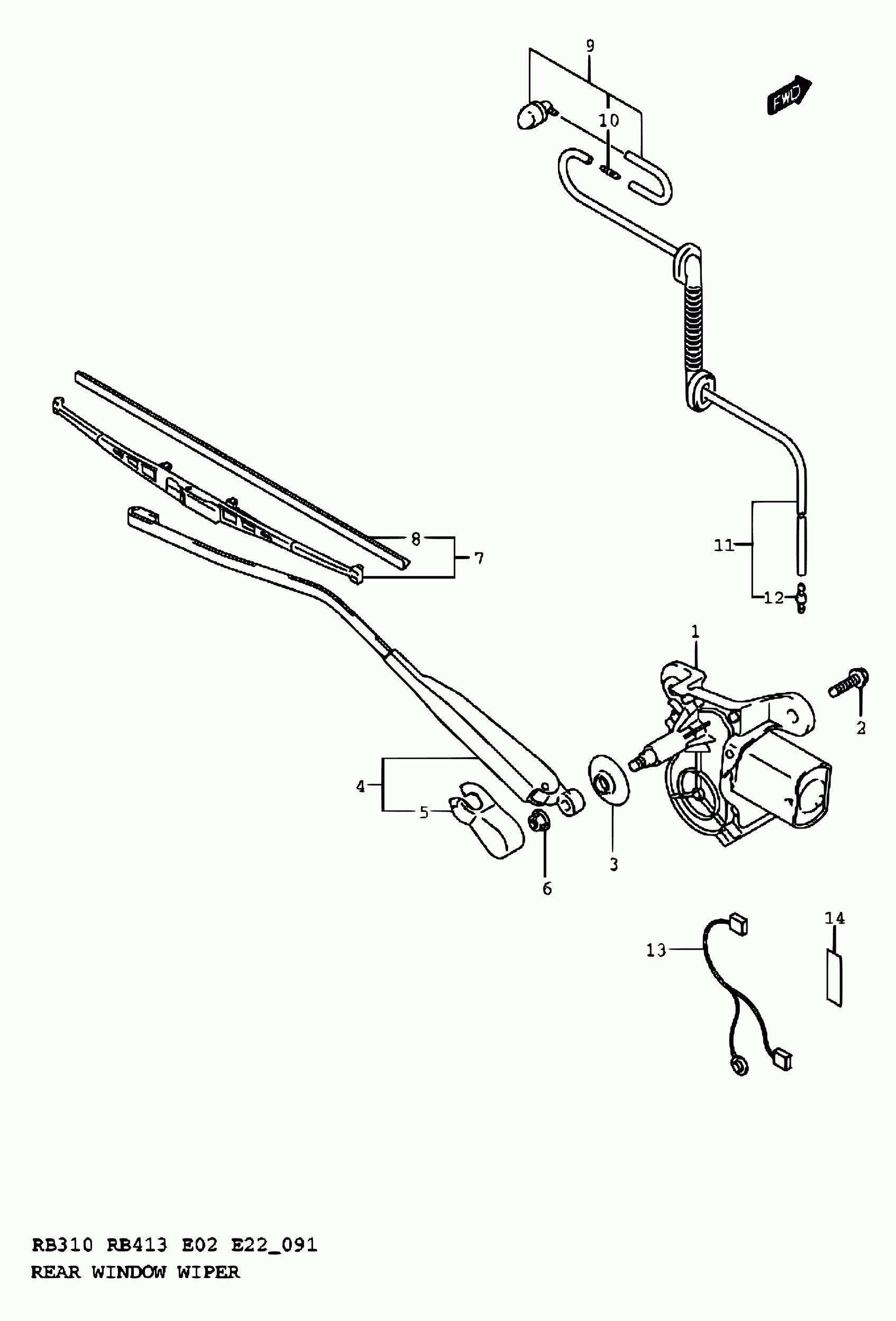 Suzuki 38340-83E40 - Щетка стеклоочистителя parts5.com