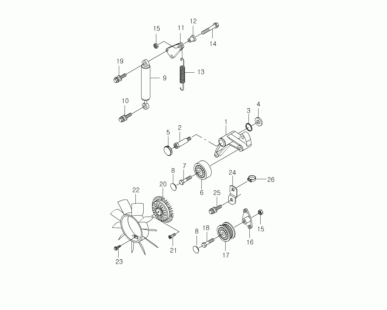 Ssangyong 6622003114 - Виброгаситель, поликлиновый ремень parts5.com