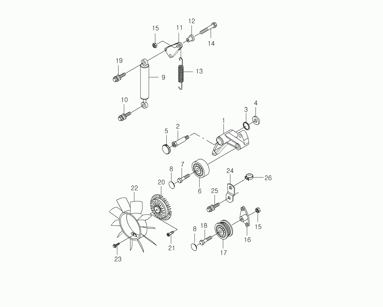 DAEWOO 6612003070 - Направляющий ролик, поликлиновый ремень parts5.com