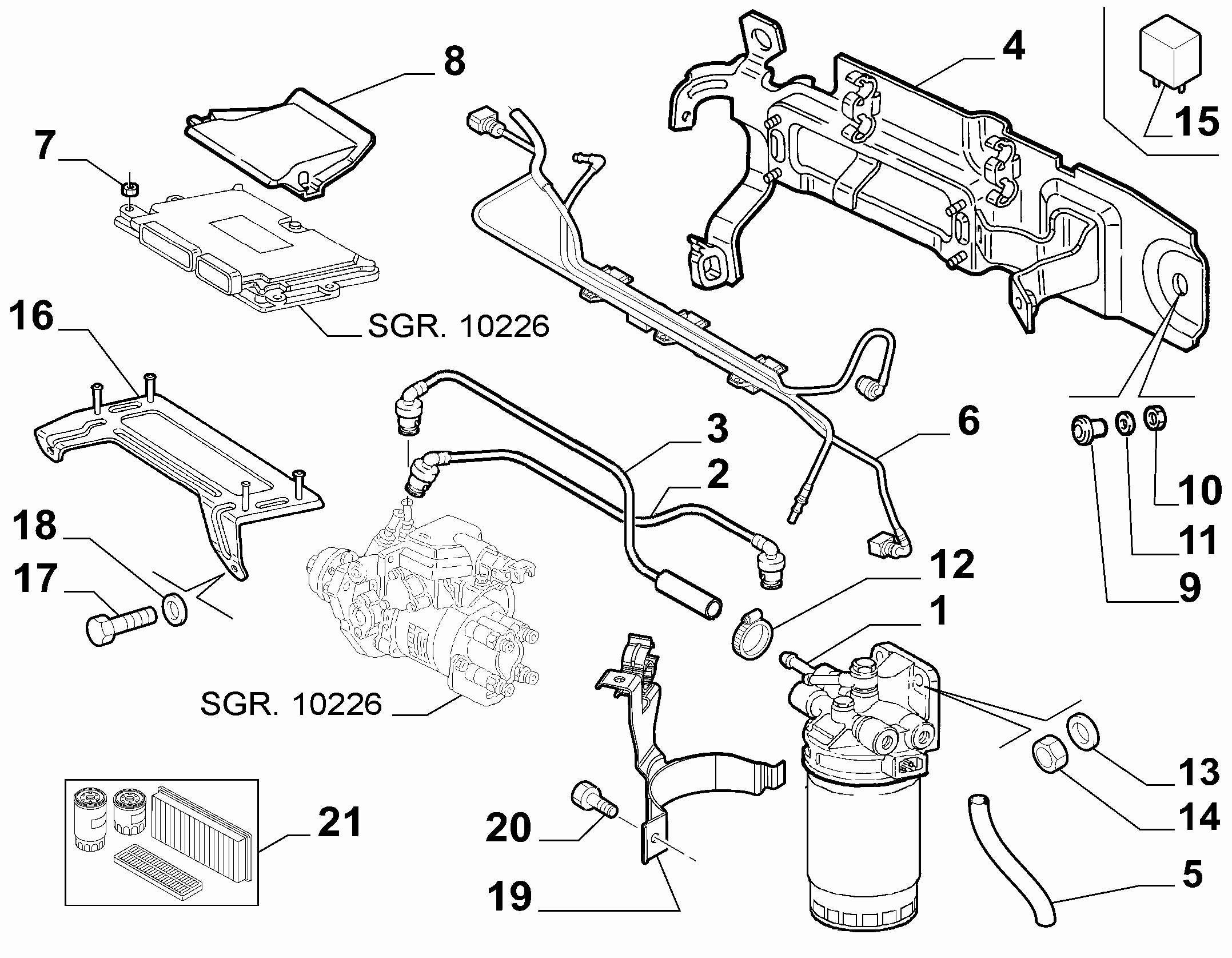 Lancia 51773591 - Топливный фильтр parts5.com