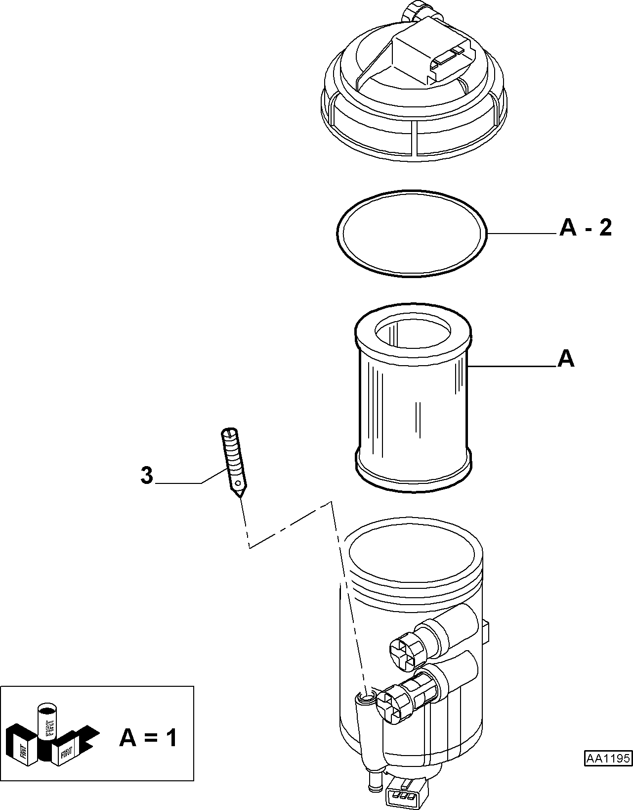 Lancia 77365902 - Топливный фильтр parts5.com