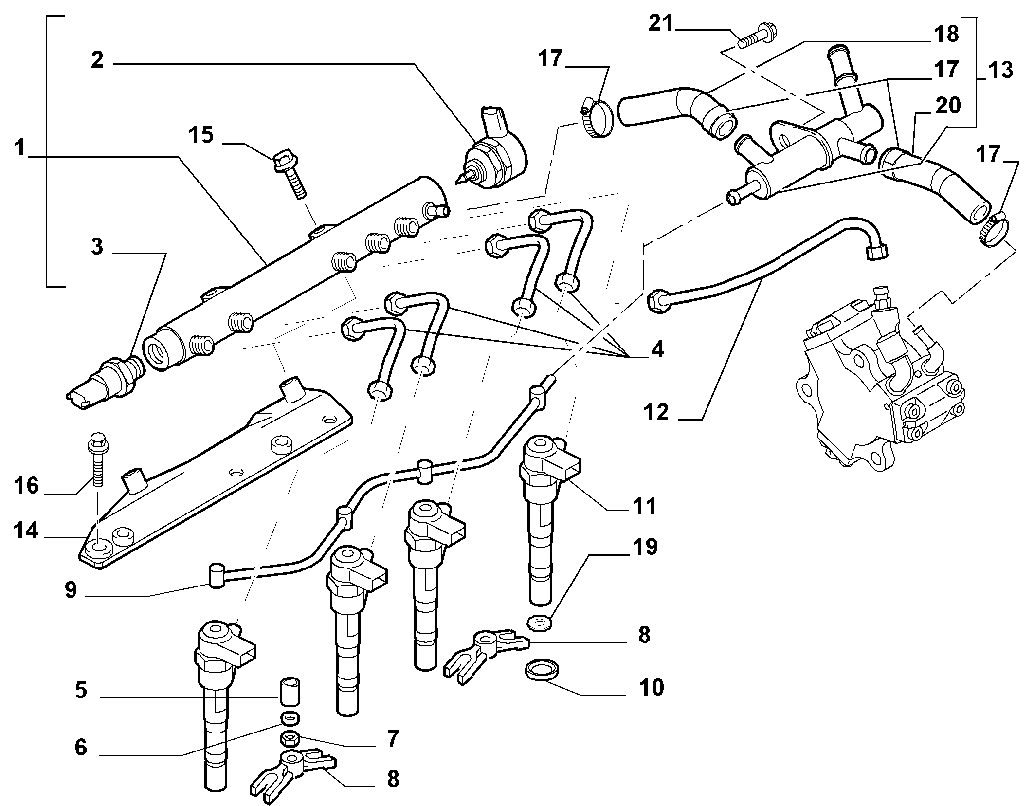 FIAT 55215424 - Уплотнительное кольцо, шахта форсунки parts5.com