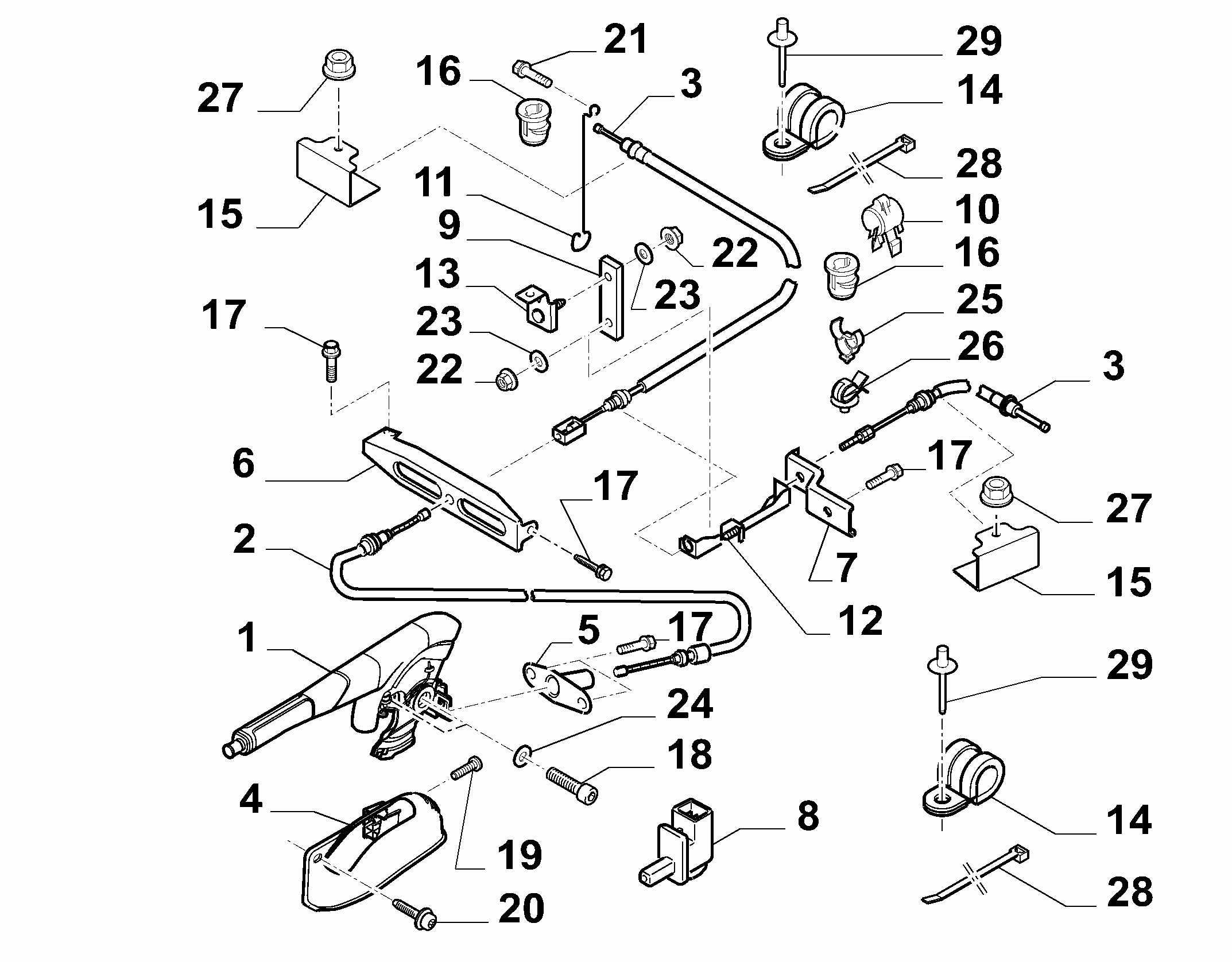 CITROËN/PEUGEOT 1473322080 - Тросик, cтояночный тормоз parts5.com