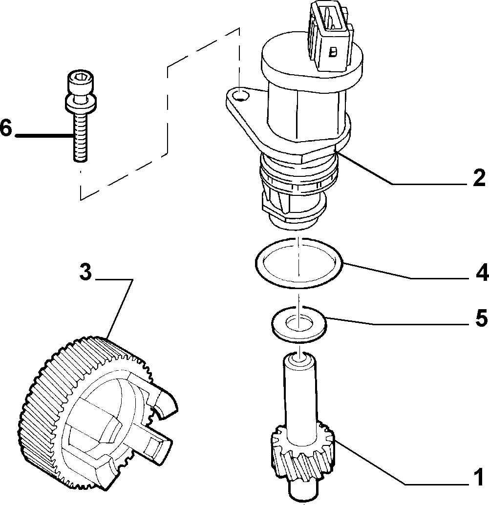 FIAT 9635080680 - Датчик RPM, частота вращения двигателя parts5.com